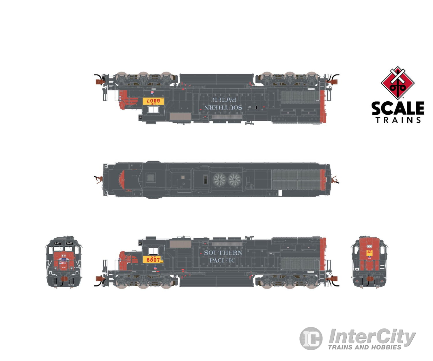 ScaleTrains SXT41060 Rivet Counter N Scale EMD SD40T-2 Union Pacific/ex-SP Roman Lettering Patch/Ditch Lights 8789 DCC