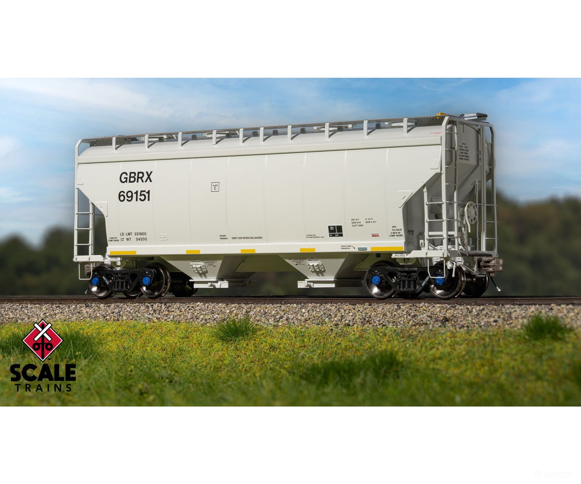 ScaleTrains SXT41115 Rivet Counter HO Scale Gunderson 3250 Covered Hopper Greenbrier Leasing/GRBX 69151 - Freight Cars