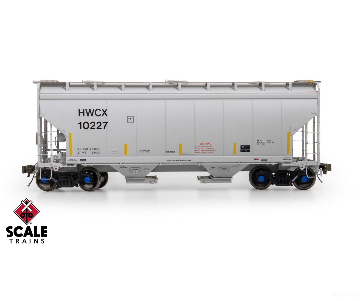 ScaleTrains SXT41123 Rivet Counter HO Scale Gunderson 3250 Covered Hopper Halliburton/HWCX 10321 - Freight Cars