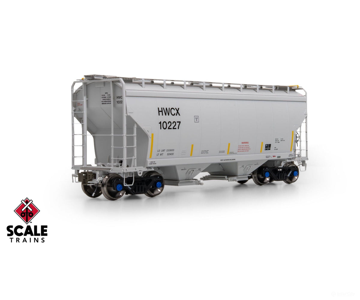 ScaleTrains SXT41124 Rivet Counter HO Scale Gunderson 3250 Covered Hopper Halliburton/HWCX 10385 - Freight Cars