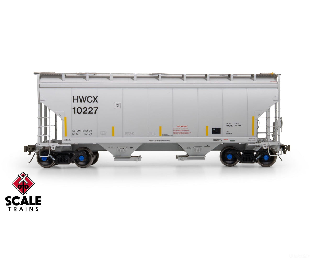 ScaleTrains SXT41126 Rivet Counter HO Scale Gunderson 3250 Covered Hopper Halliburton/HWCX 10456 - Freight Cars