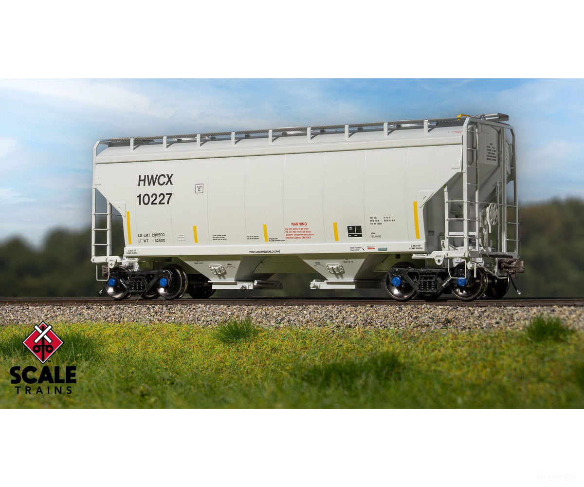 ScaleTrains SXT41126 Rivet Counter HO Scale Gunderson 3250 Covered Hopper Halliburton/HWCX 10456 - Freight Cars