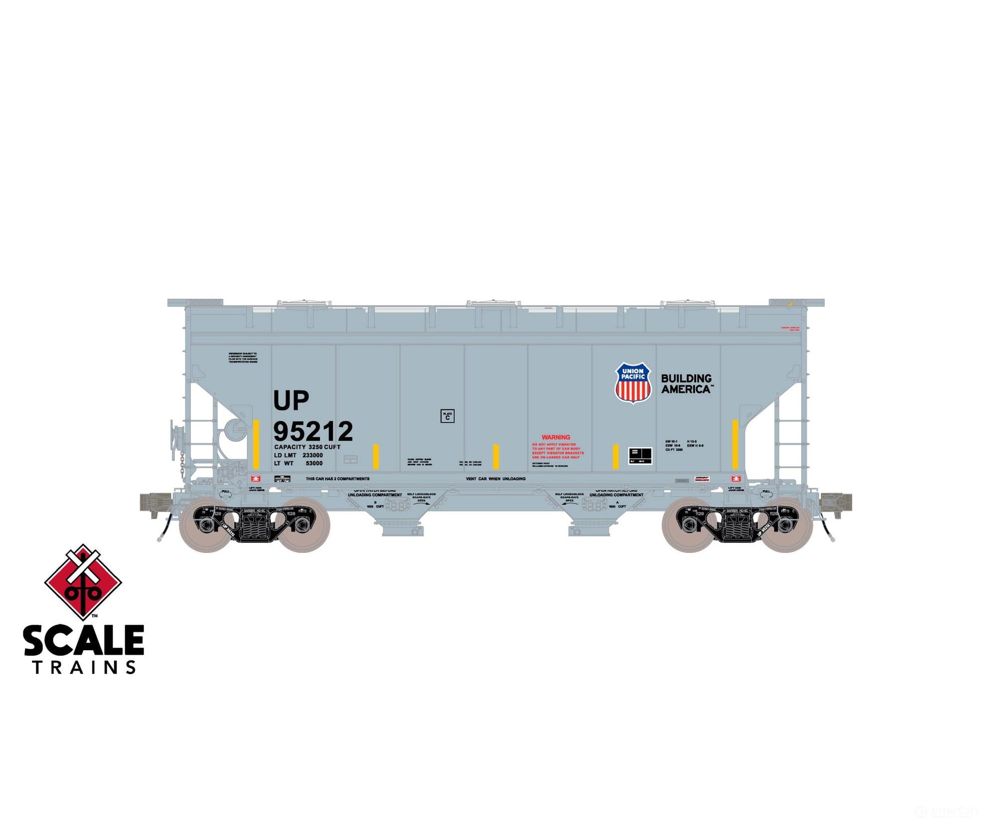 ScaleTrains SXT41130 Rivet Counter HO Scale Gunderson 3250 Covered Hopper Union Pacific/UP 95006 - Freight Cars