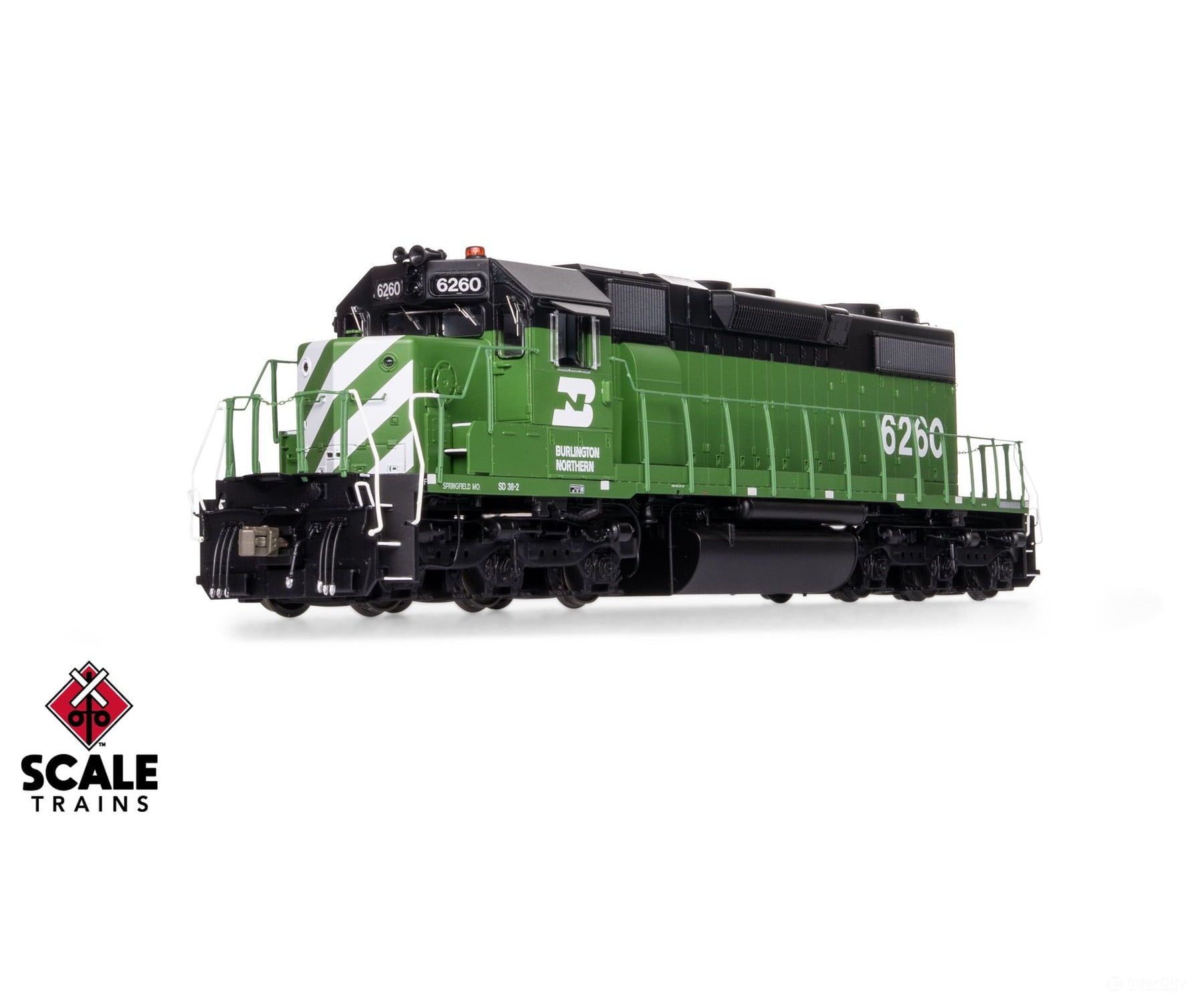 ScaleTrains SXT41226 Rivet Counter HO Scale EMD SD38-2 w/Dynamic Brakes Burlington Northern 6260 DCC & Sound Equipped