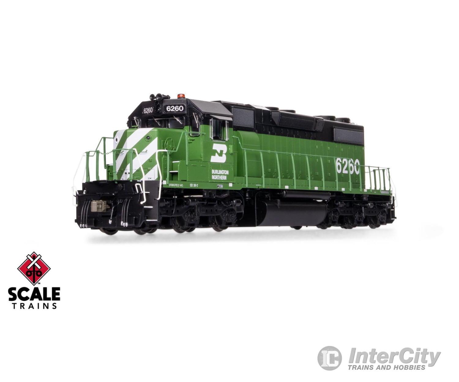 ScaleTrains SXT41228 Rivet Counter HO Scale EMD SD38-2 w/Dynamic Brakes Burlington Northern 6261 DCC & Sound Equipped