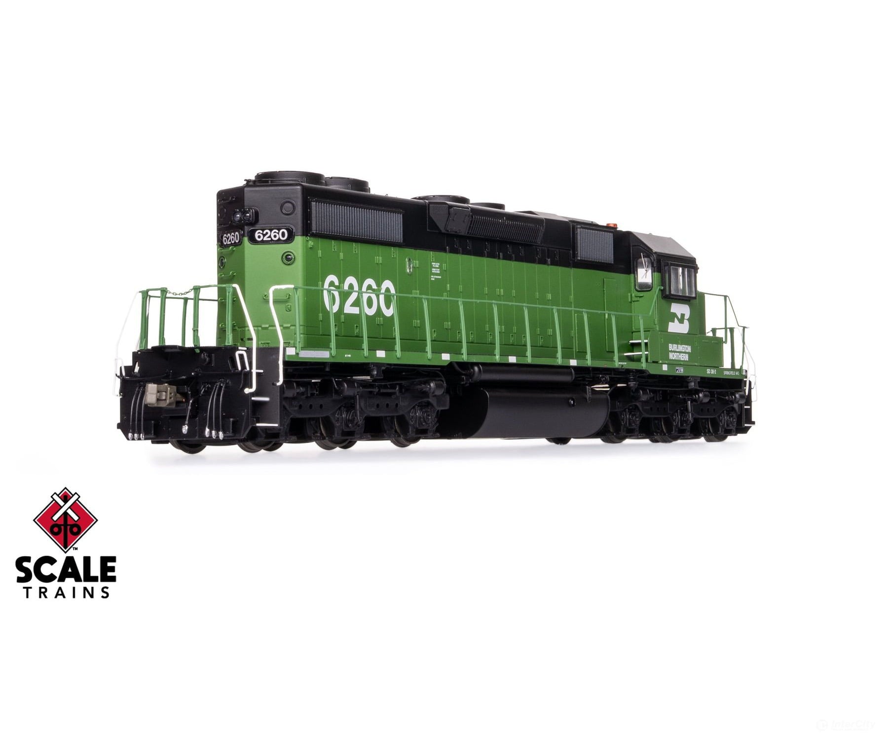 ScaleTrains SXT41228 Rivet Counter HO Scale EMD SD38-2 w/Dynamic Brakes Burlington Northern 6261 DCC & Sound Equipped