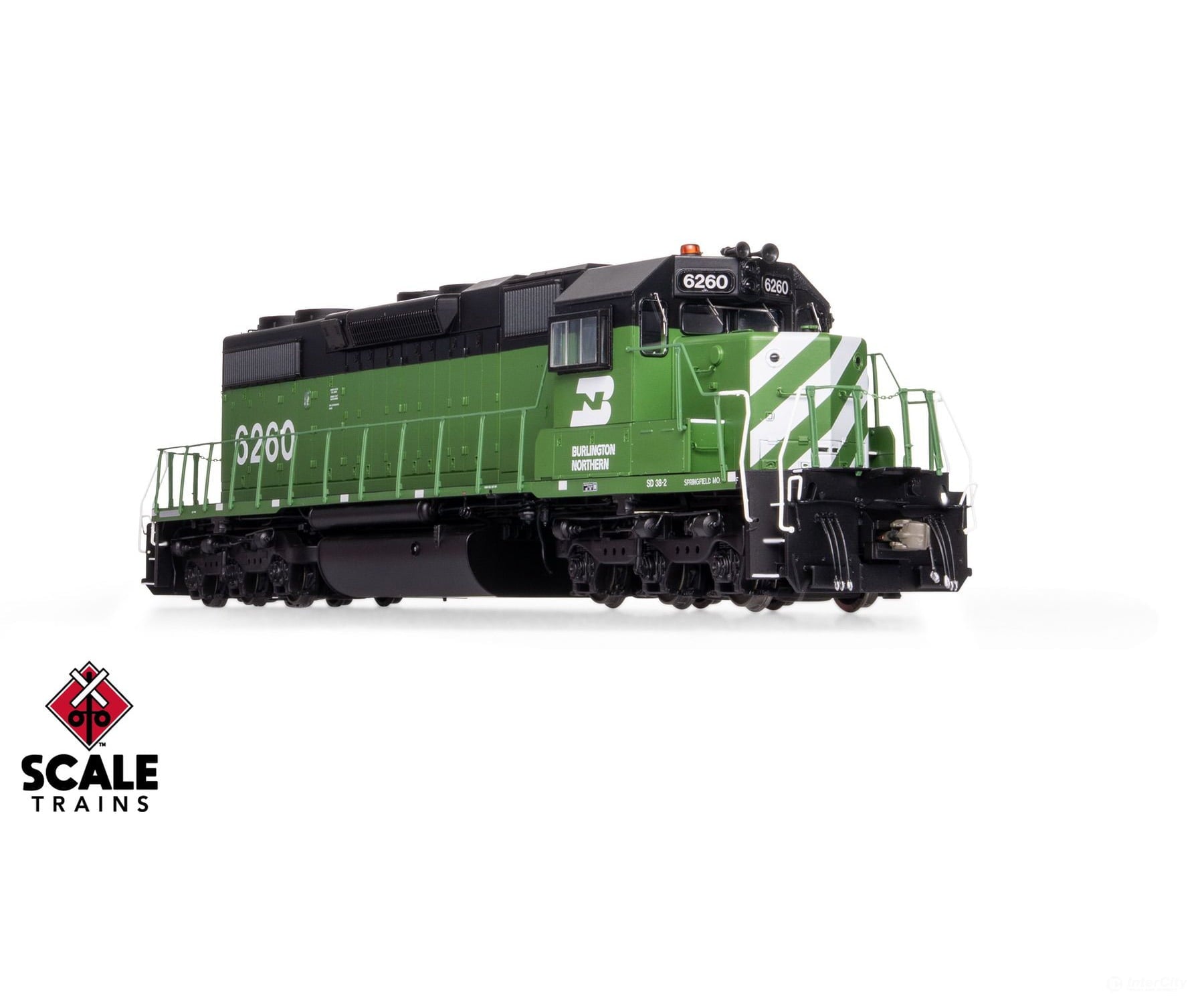 ScaleTrains SXT41228 Rivet Counter HO Scale EMD SD38-2 w/Dynamic Brakes Burlington Northern 6261 DCC & Sound Equipped