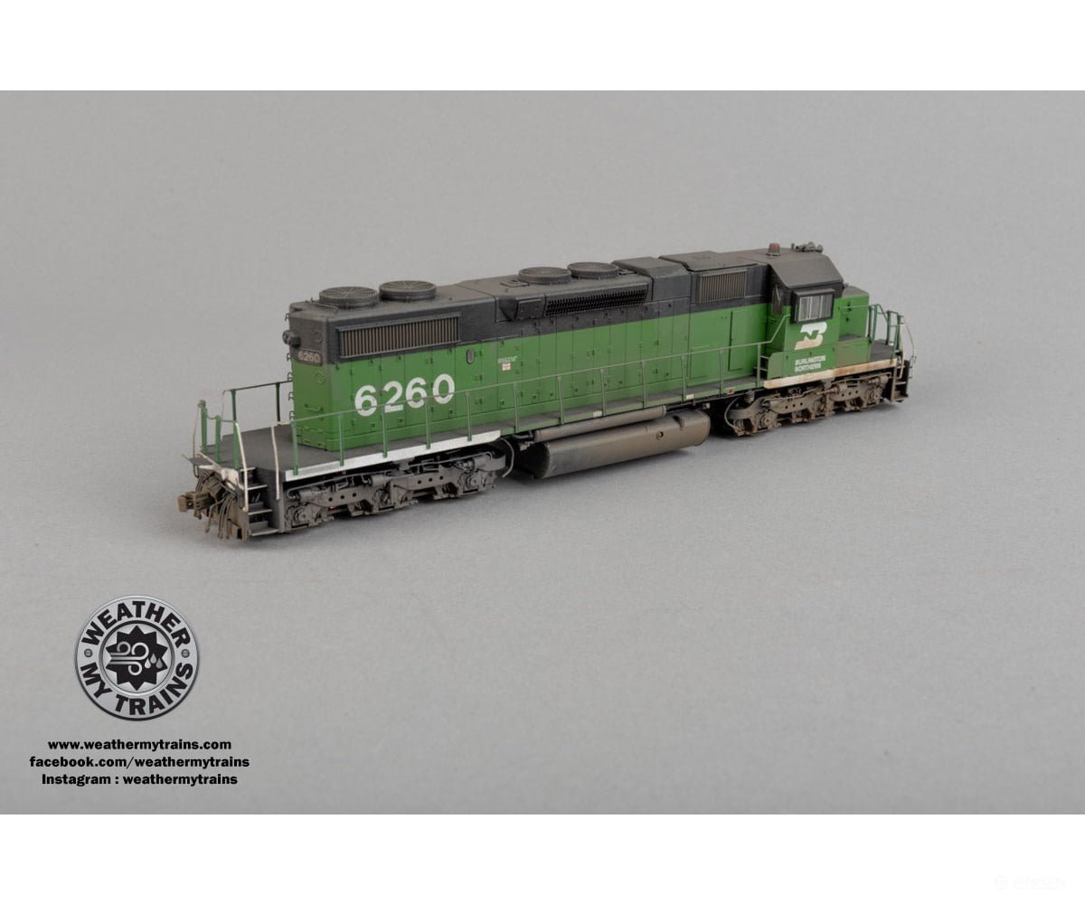 ScaleTrains SXT41232 Rivet Counter HO Scale EMD SD38-2 Burlington Northern/White Face/Beacon 6260 DCC & Sound Equipped