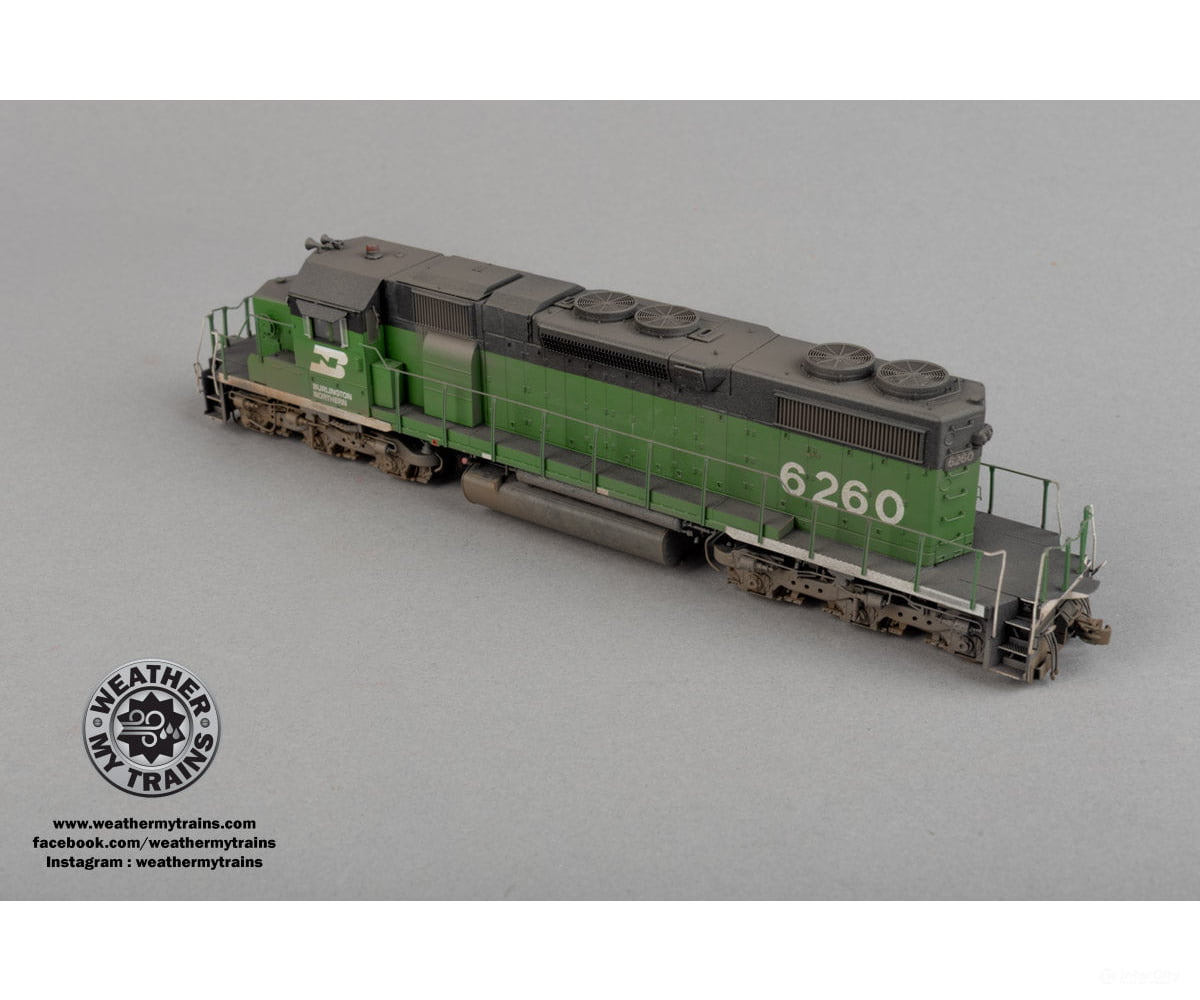 ScaleTrains SXT41232 Rivet Counter HO Scale EMD SD38-2 Burlington Northern/White Face/Beacon 6260 DCC & Sound Equipped