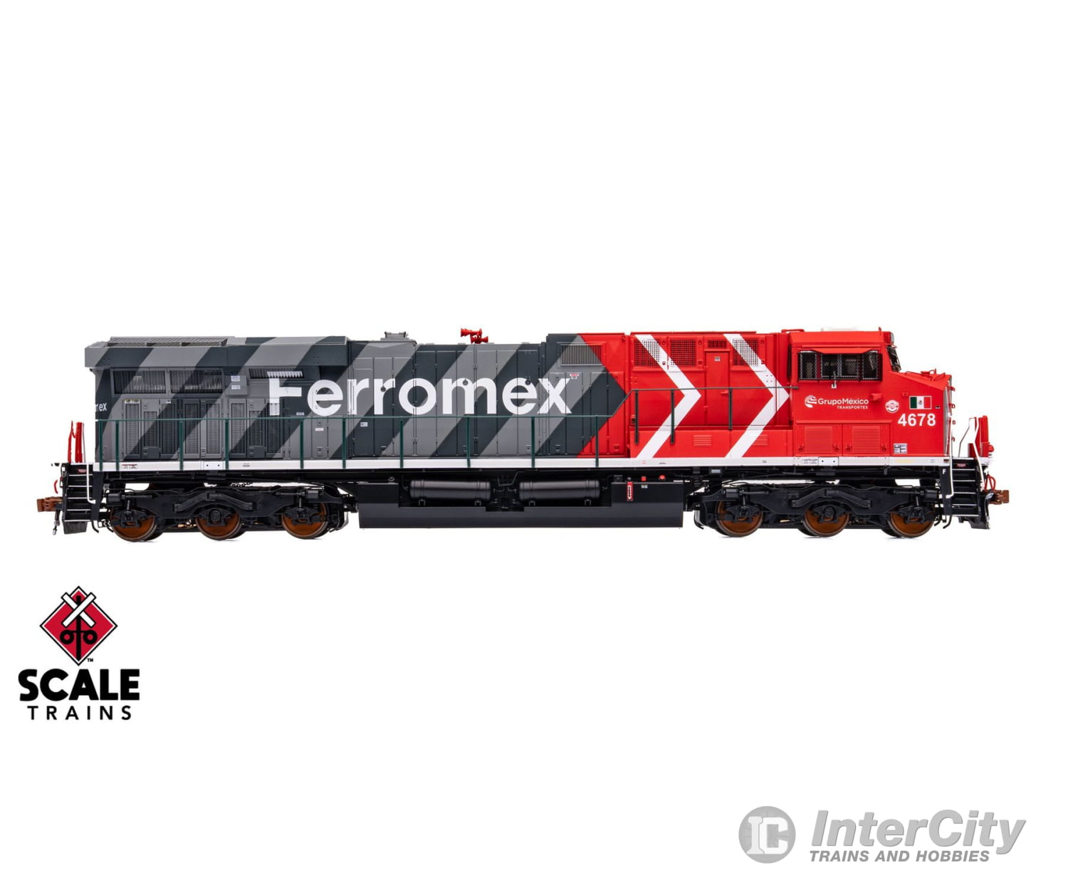 ScaleTrains SXT41445 Rivet Counter HO Scale GE ES44AC Ferromex/Zebra 4678 DCC & Sound Equipped Locomotives