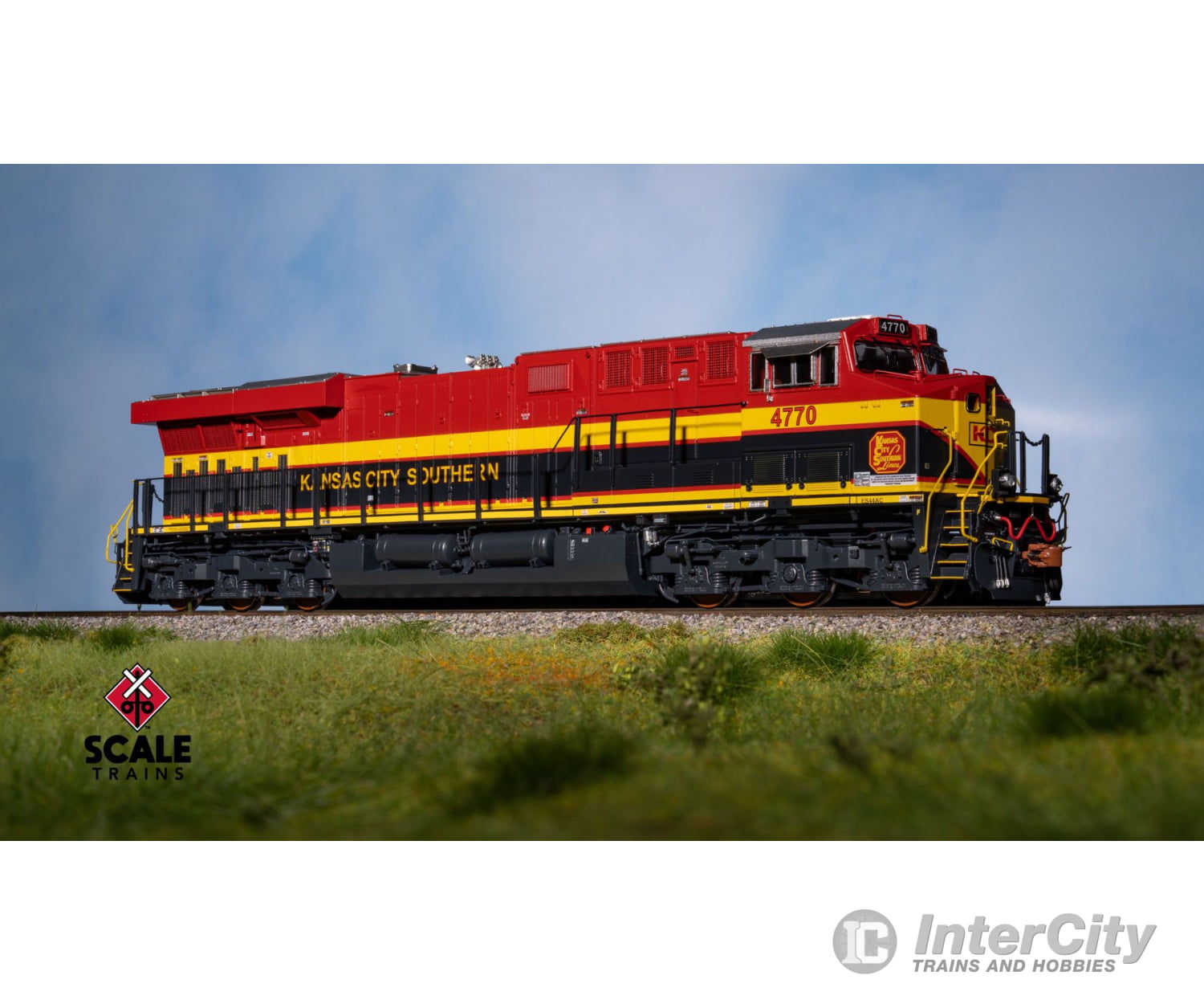 ScaleTrains SXT41451 Rivet Counter HO Scale GE ES44AC Kansas City Southern/Belle/As Delivered 4781 DCC & Sound Equipped