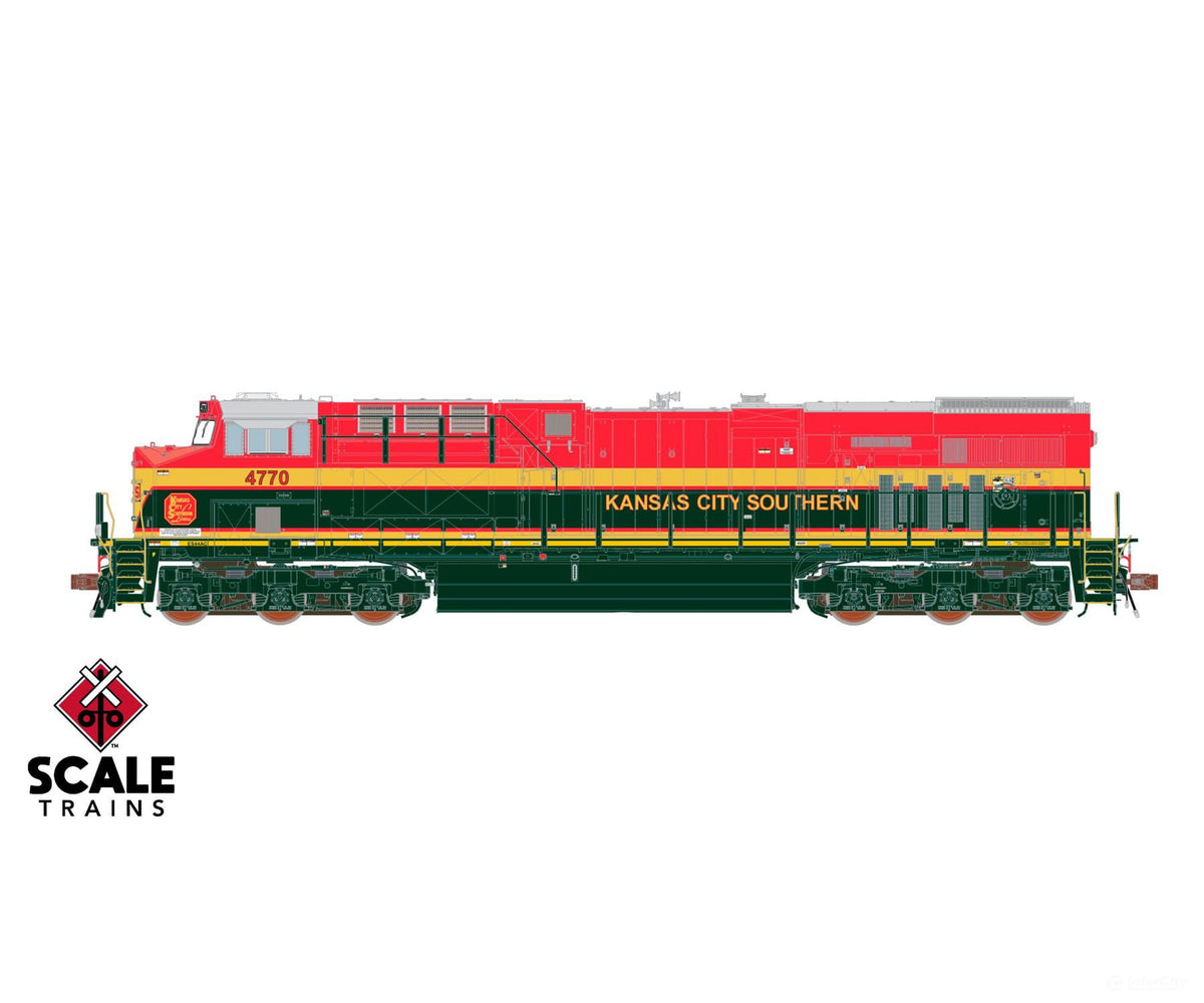 ScaleTrains SXT41452 Rivet Counter HO Scale GE ES44AC Kansas City Southern/Belle/As Delivered 4781 DC/DCC Ready