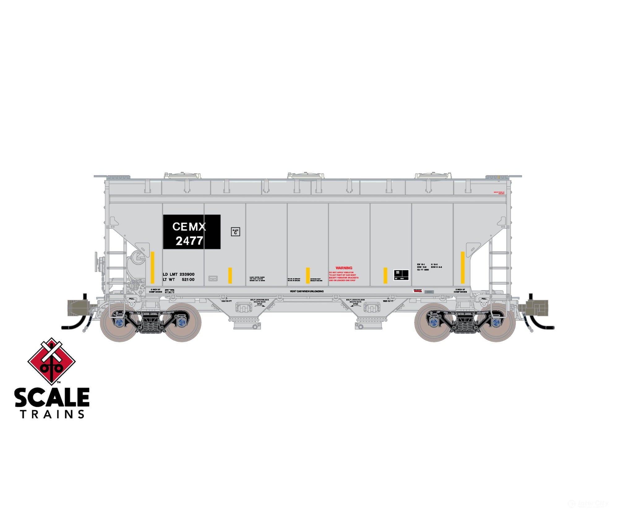 ScaleTrains SXT41467 Rivet Counter N Scale Gunderson 3250 Covered Hopper CEMEX/ex-AOKX Black PatchedAutoLOK II Outlet