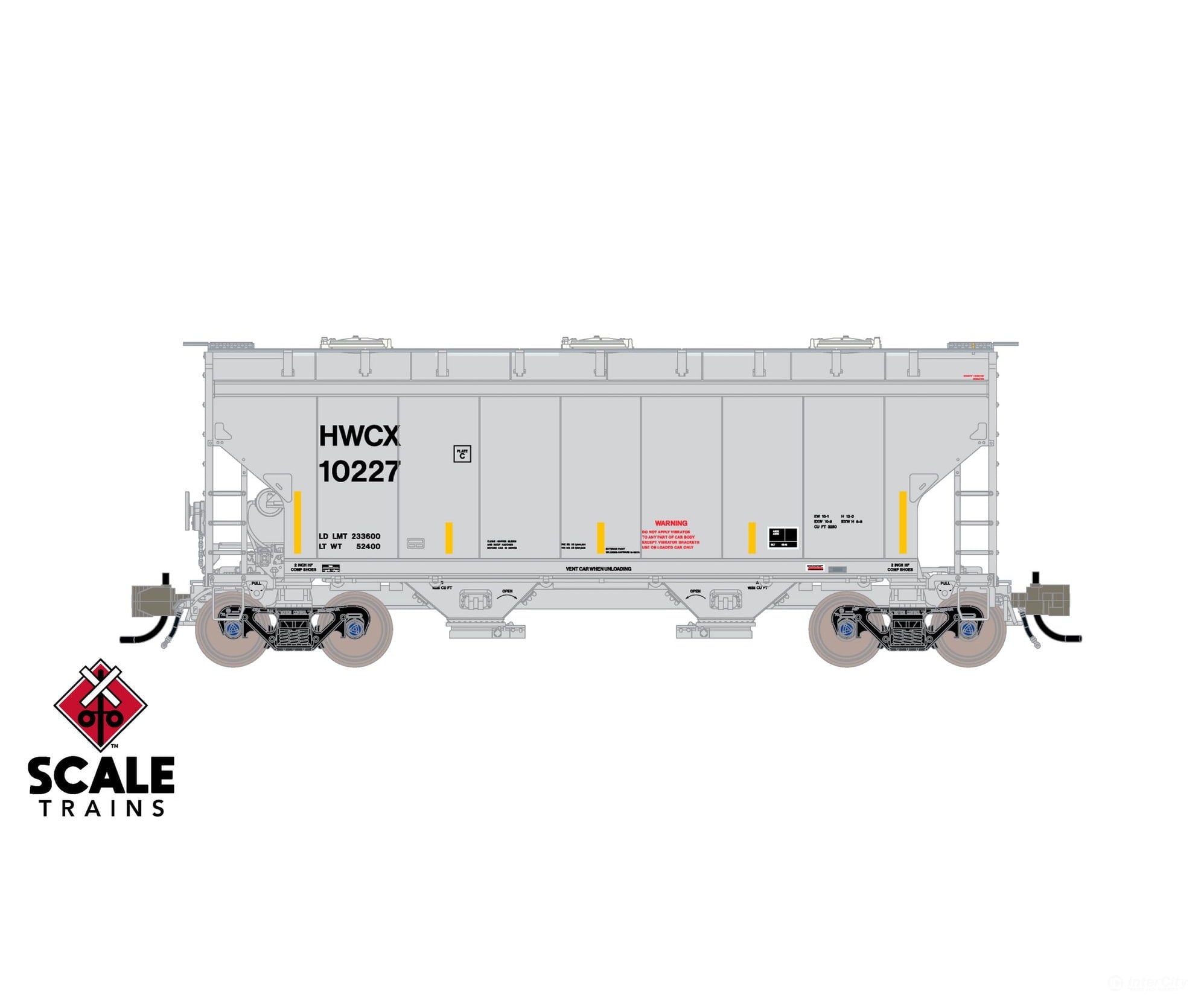 ScaleTrains SXT41489 Rivet Counter N Scale Gunderson 3250 Covered Hopper Halliburton/HWCX 10272 - Freight Cars