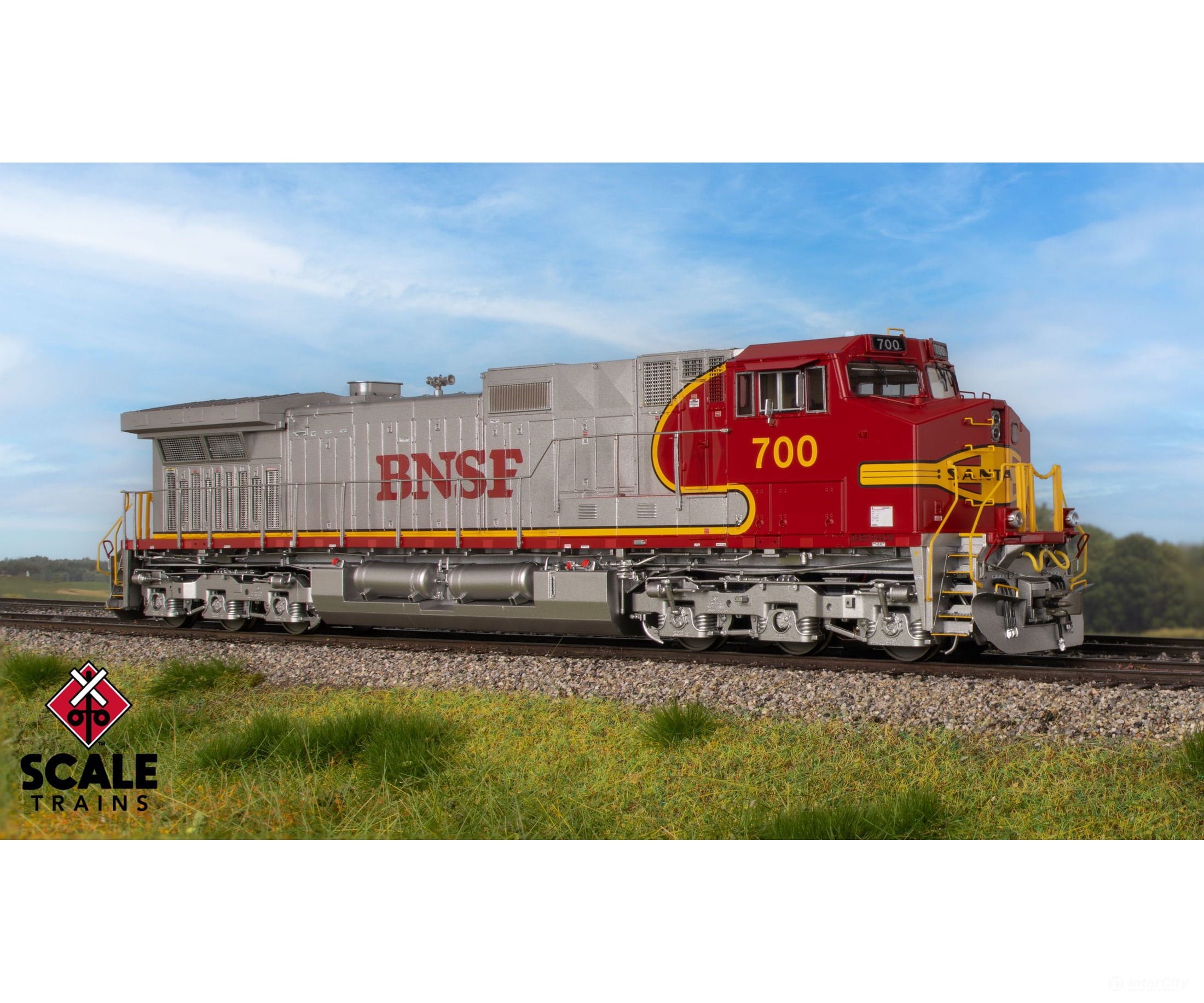 ScaleTrains SXT41535 Rivet Counter HO Scale GE DASH 9-44CW BNSF/Warbonnet/Santa Fe Nose Lettering 700 DCC & Sound