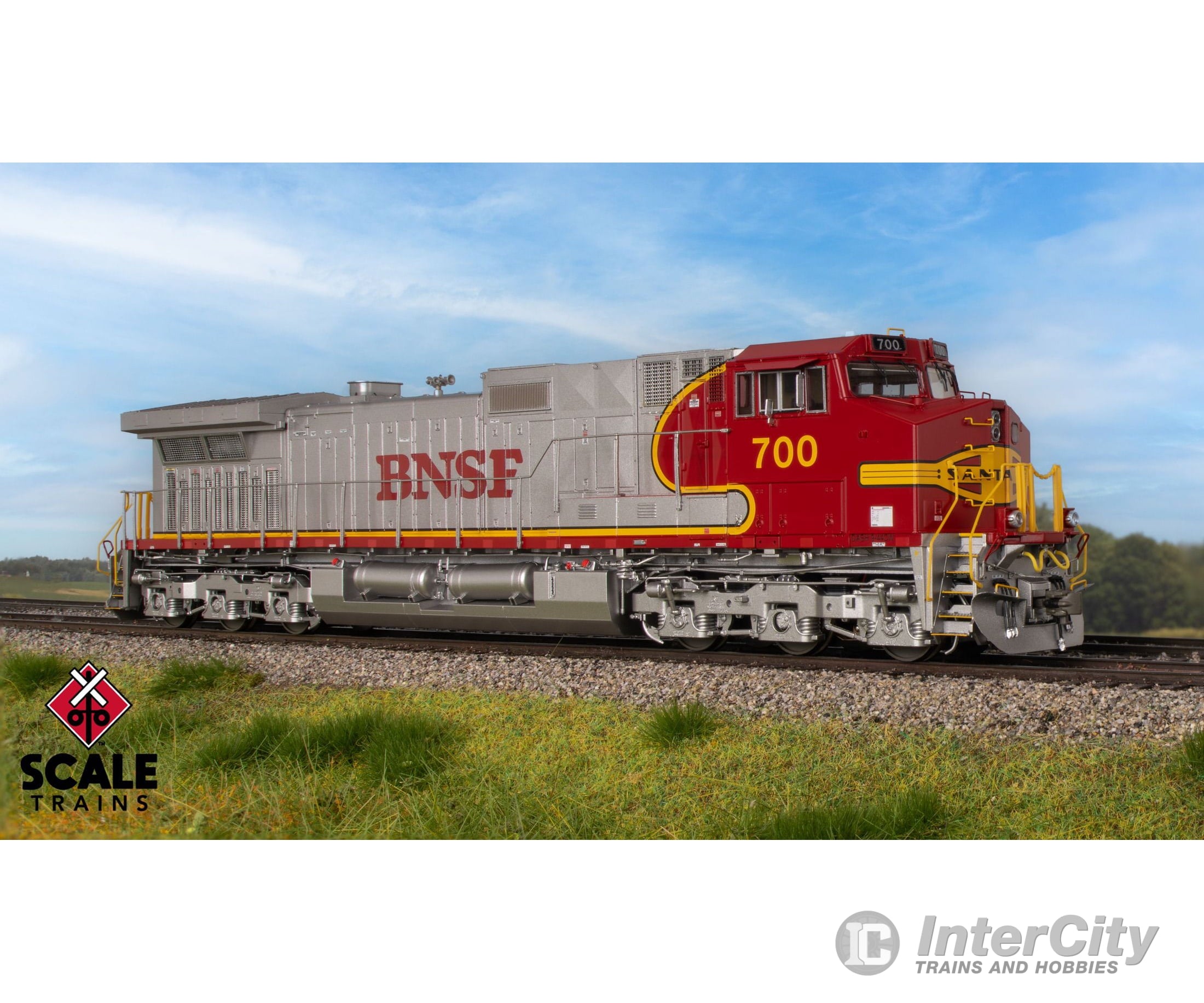 ScaleTrains SXT41535 Rivet Counter HO Scale GE DASH 9-44CW BNSF/Warbonnet/Santa Fe Nose Lettering 700 DCC & Sound