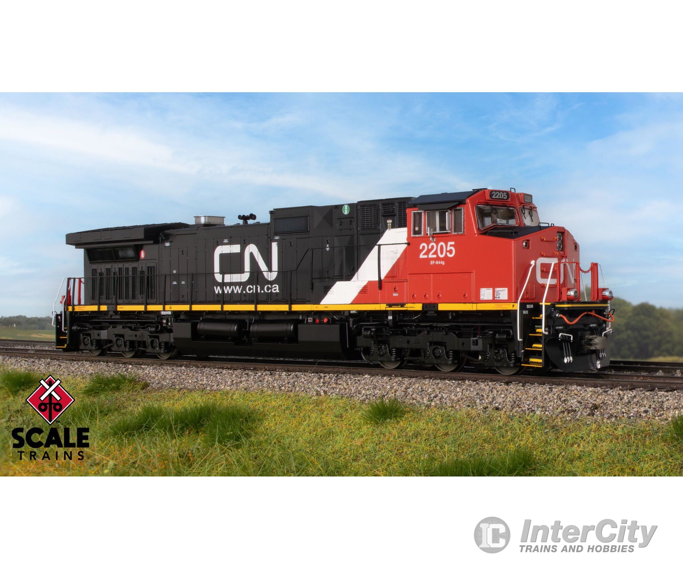 ScaleTrains SXT41553 Rivet Counter HO Scale GE DASH 9-44CW/Canadian National/Teardrop Windshields/Red Marker Lights