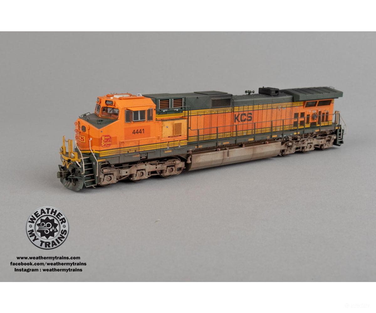 ScaleTrains SXT41563 Rivet Counter HO Scale GE DASH 9-44CW Kansas City Southern/ex-BNSF Heritage II Patched/Faded