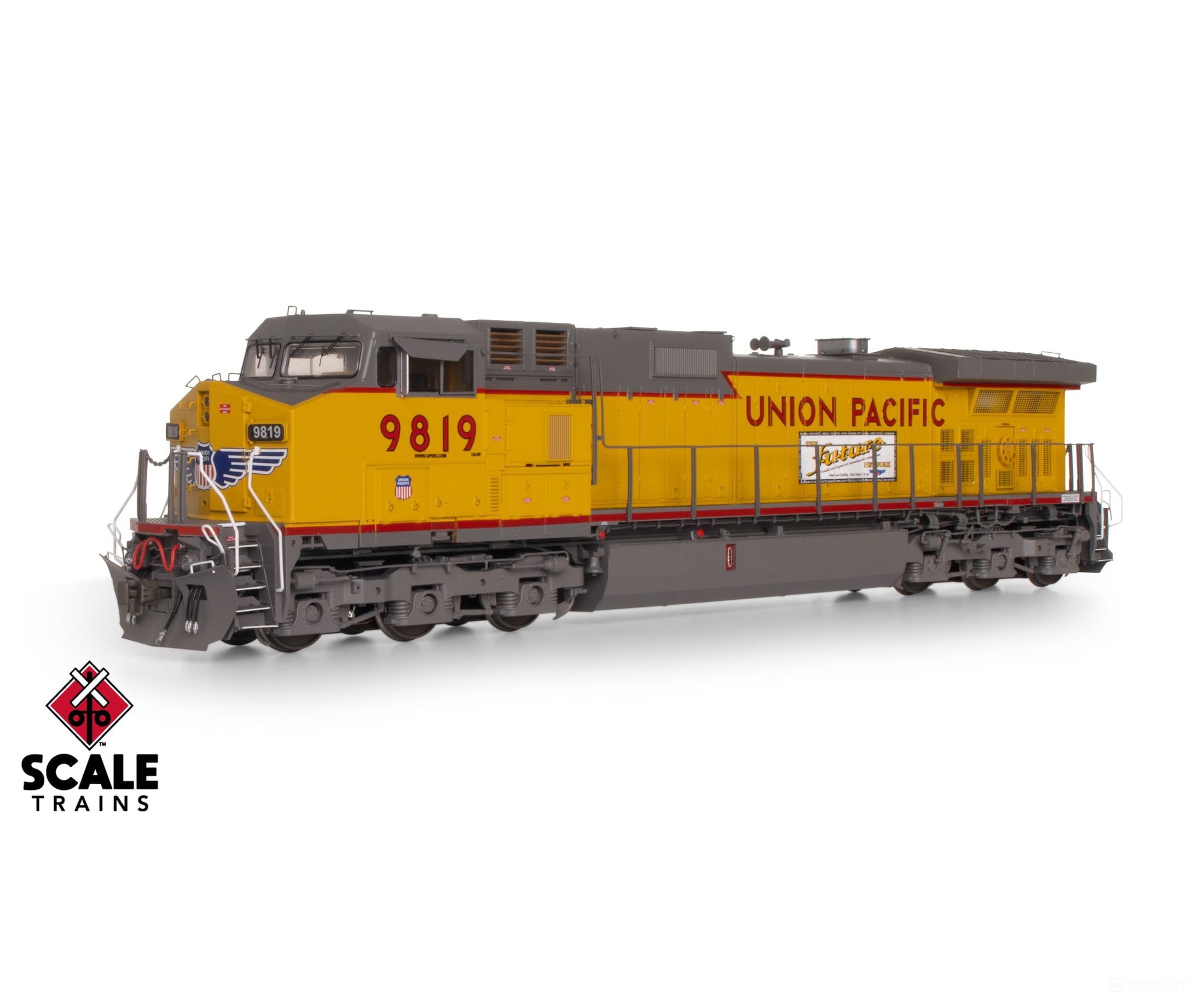 ScaleTrains SXT41589 Rivet Counter HO Scale GE DASH 9-44CW Union Pacific/Winged Nose Logo/’The Future Network’ Side