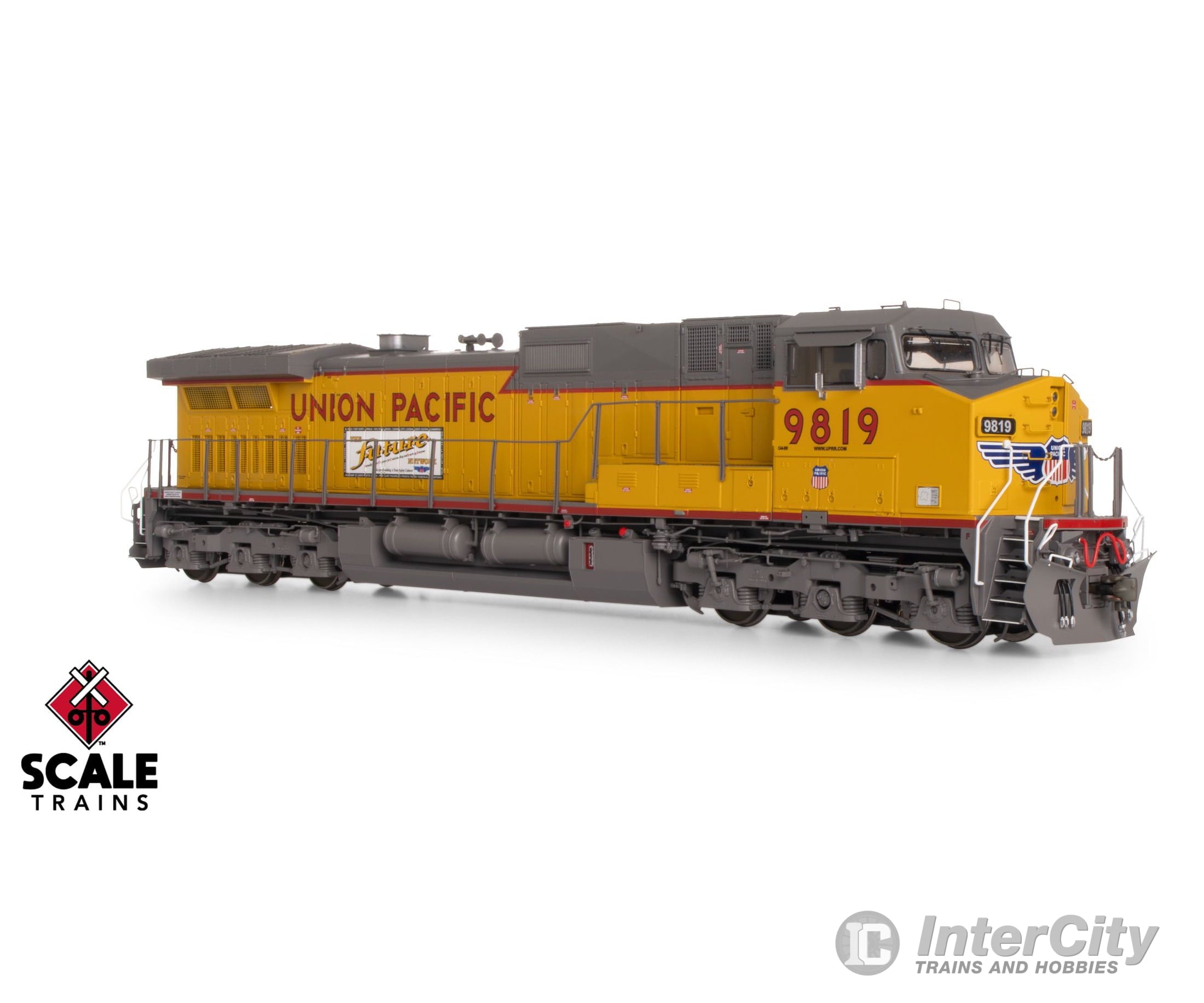 ScaleTrains SXT41589 Rivet Counter HO Scale GE DASH 9-44CW Union Pacific/Winged Nose Logo/’The Future Network’ Side