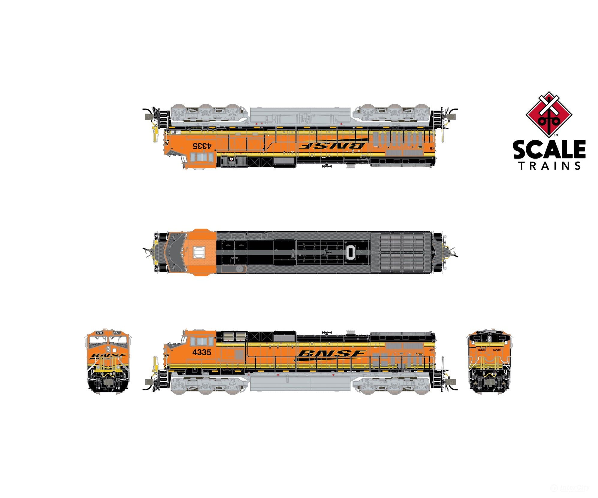 ScaleTrains SXT41691 Rivet Counter N Scale GE DASH 9-44CW BNSF/Heritage III 4335 DCC & Sound Equipped - Locomotives