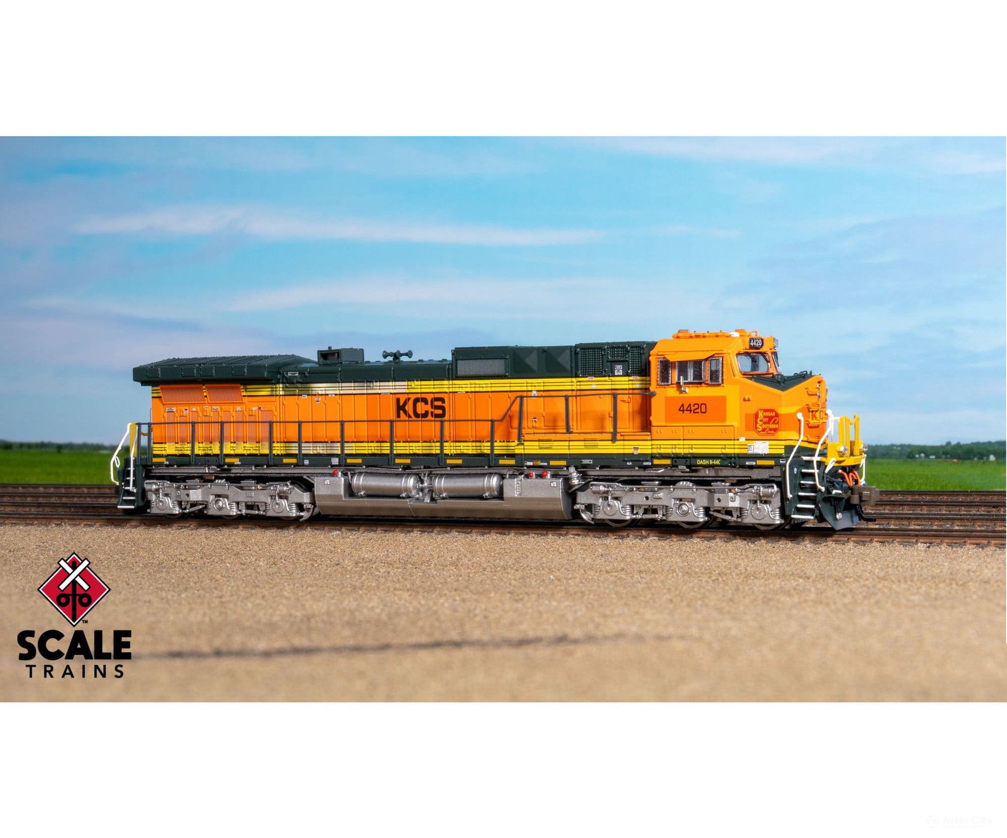 ScaleTrains SXT41721 Rivet Counter N Scale GE DASH 9-44CW Kansas City Southern/ex-BNSF Heritage II Patched/Exhaust Burn