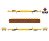 ScaleTrains SXT41745 Rivet Counter HO Scale BSC F68BH Finger Rack Flatcar TTX/Yellow Full Repaint/1991 Speed Logo 80407