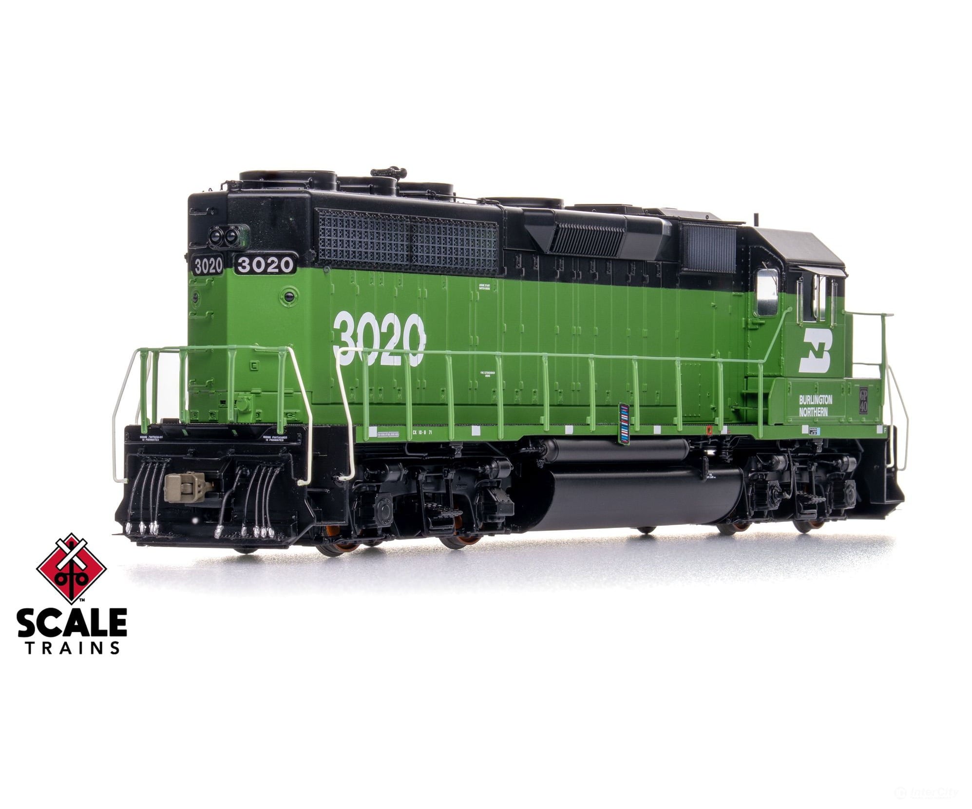 ScaleTrains SXT41885 Rivet Counter HO Scale EMD GP40 Phase IIa3 Burlington Northern 3020 DCC & Sound Equipped