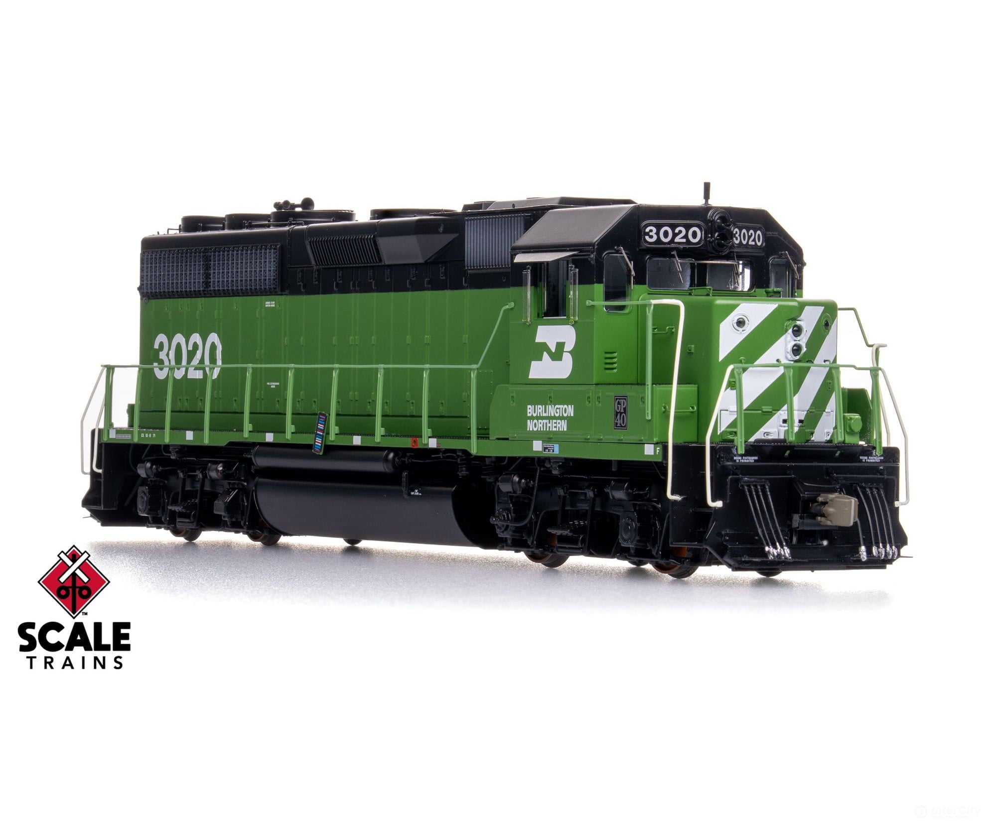 ScaleTrains SXT41885 Rivet Counter HO Scale EMD GP40 Phase IIa3 Burlington Northern 3020 DCC & Sound Equipped