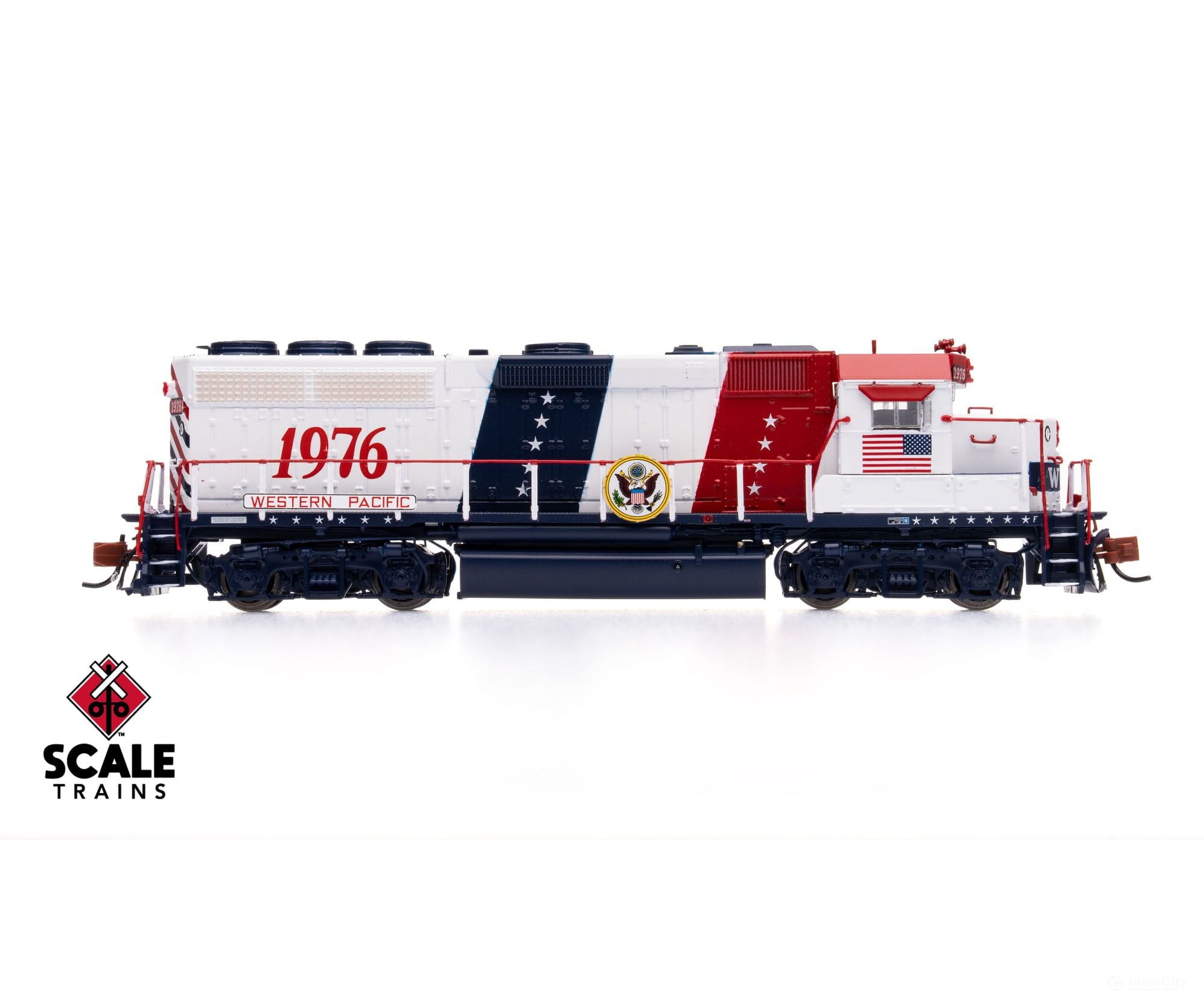 ScaleTrains SXT42005 Rivet Counter N Scale EMD GP40 Phase IIc Western Pacific/Bicentennial 1776 DCC & Sound Equipped