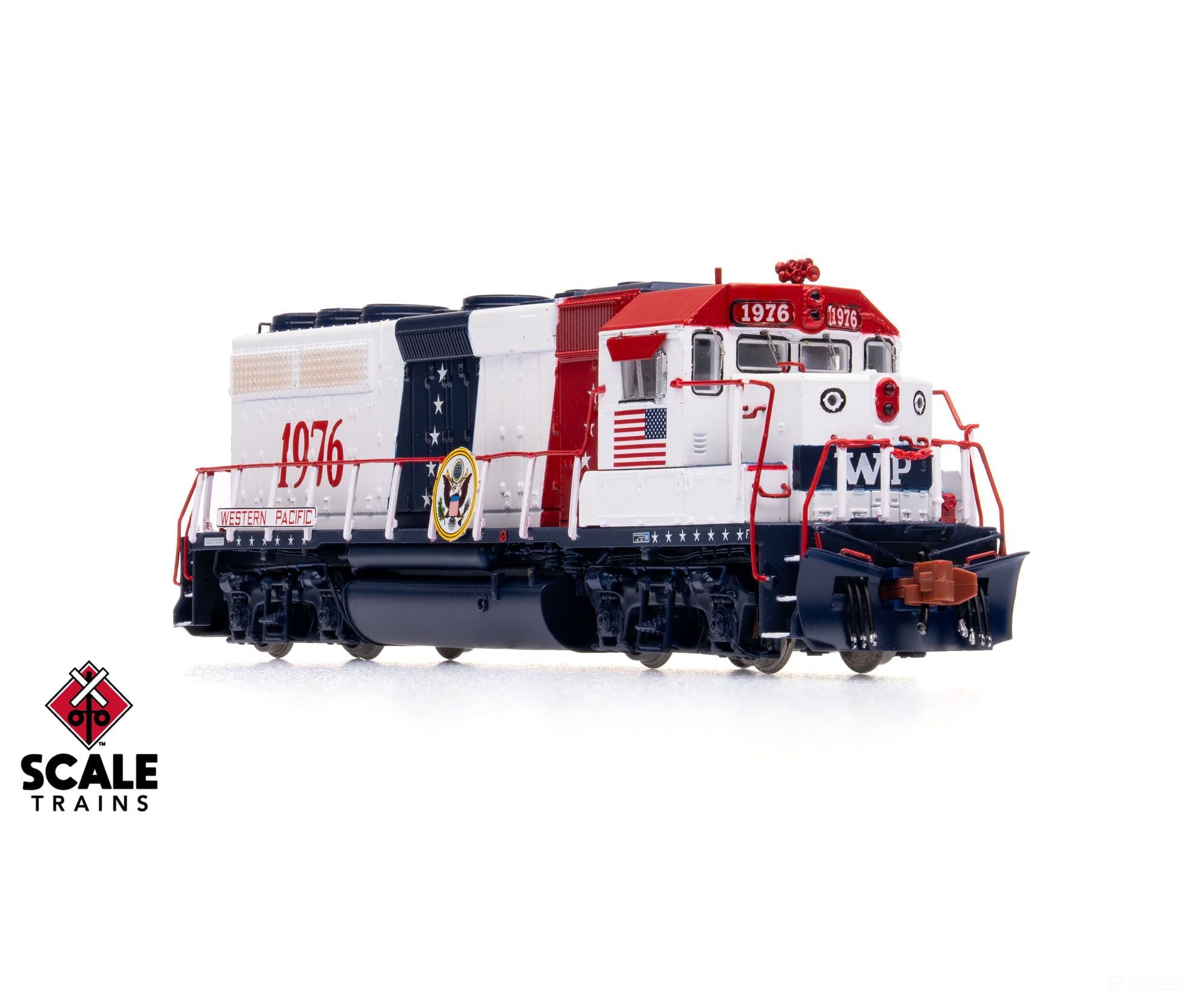 ScaleTrains SXT42005 Rivet Counter N Scale EMD GP40 Phase IIc Western Pacific/Bicentennial 1776 DCC & Sound Equipped
