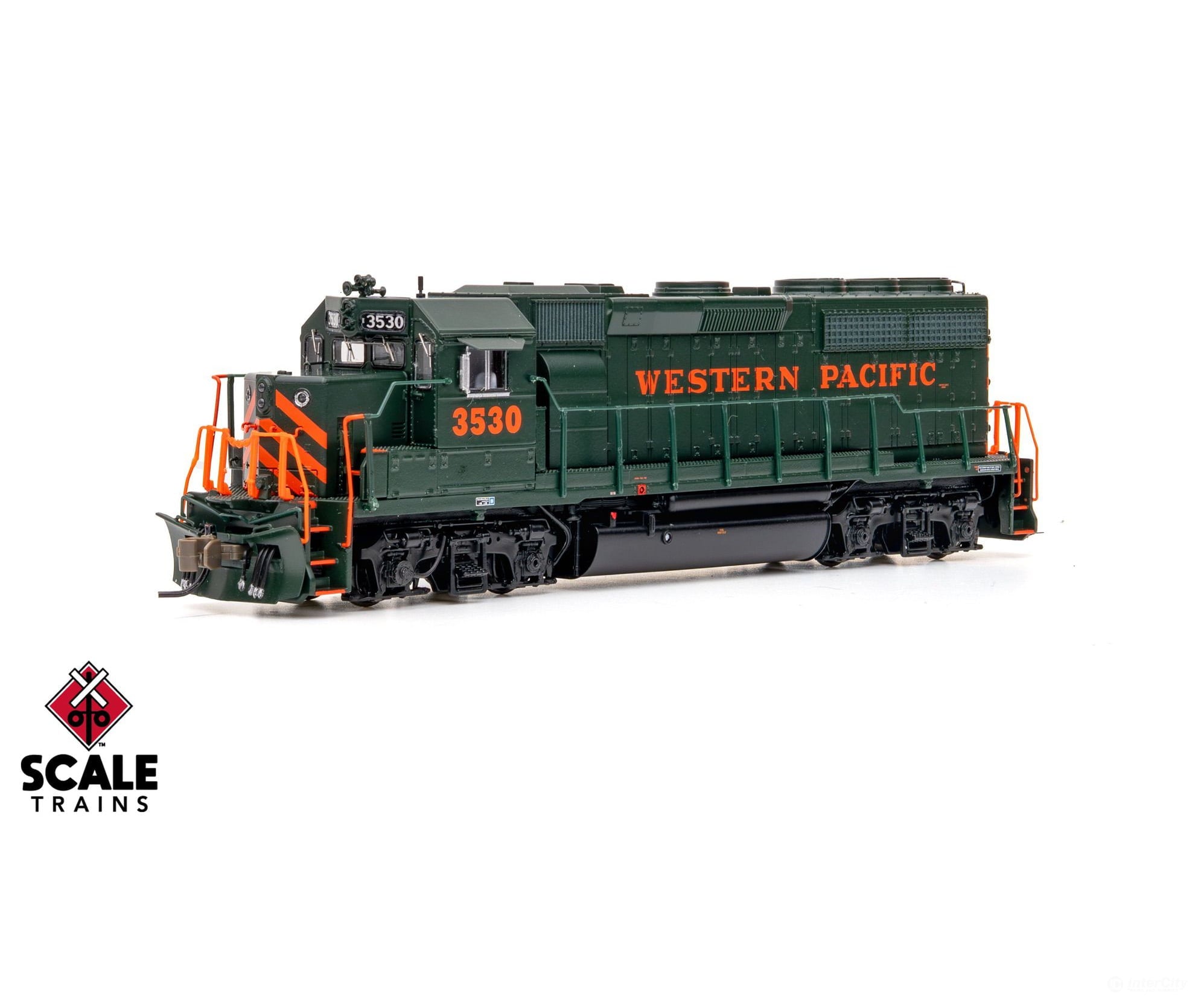 ScaleTrains SXT42011 Rivet Counter N Scale EMD GP40 Phase IIc Western Pacific/Perlman Green/Without Front Pilot Stripes