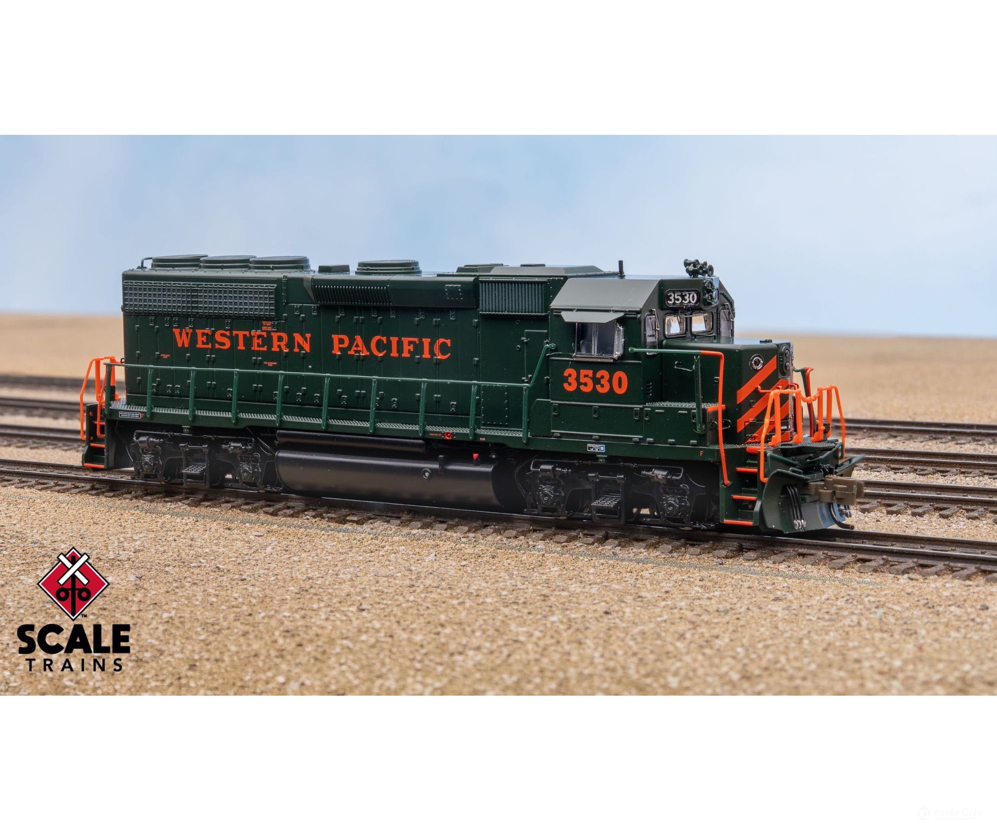 ScaleTrains SXT42012 Rivet Counter N Scale EMD GP40 Phase IIc Western Pacific/Perlman Green/Without Front Pilot Stripes