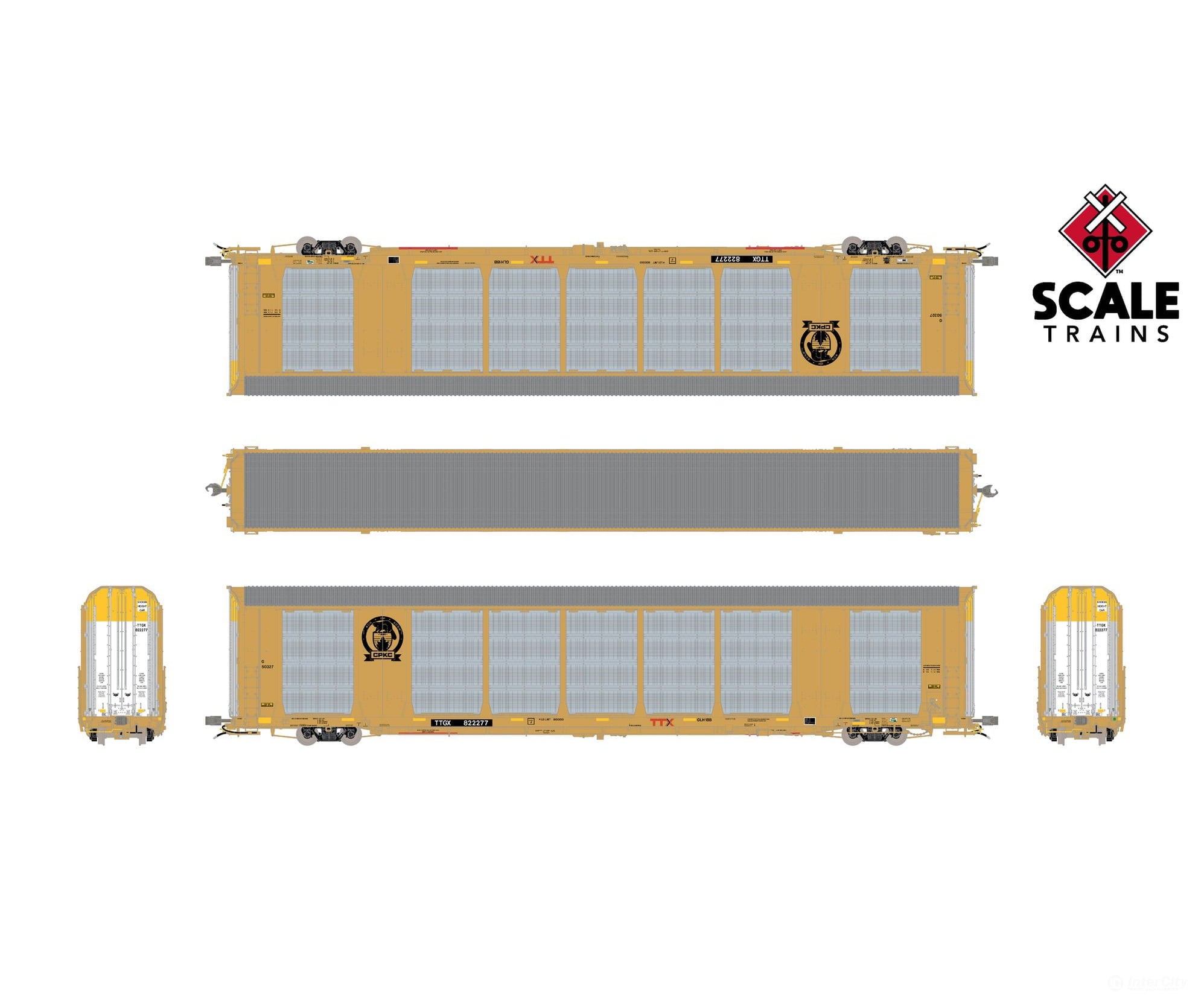 ScaleTrains SXT42028 Rivet Counter HO Scale Gunderson Multi-Max Autorack CPKC/Beaver/TTGX 822587 - Freight Cars