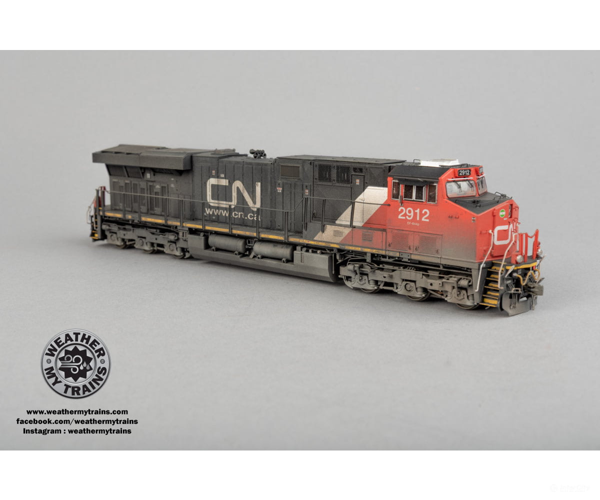 ScaleTrains SXT42088 Rivet Counter HO Scale GE ES44AC Canadian National 2912 DCC & Sound Equipped - Weathered by