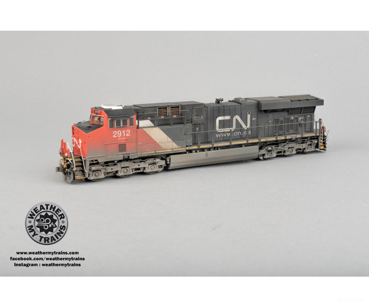 ScaleTrains SXT42088 Rivet Counter HO Scale GE ES44AC Canadian National 2912 DCC & Sound Equipped - Weathered by