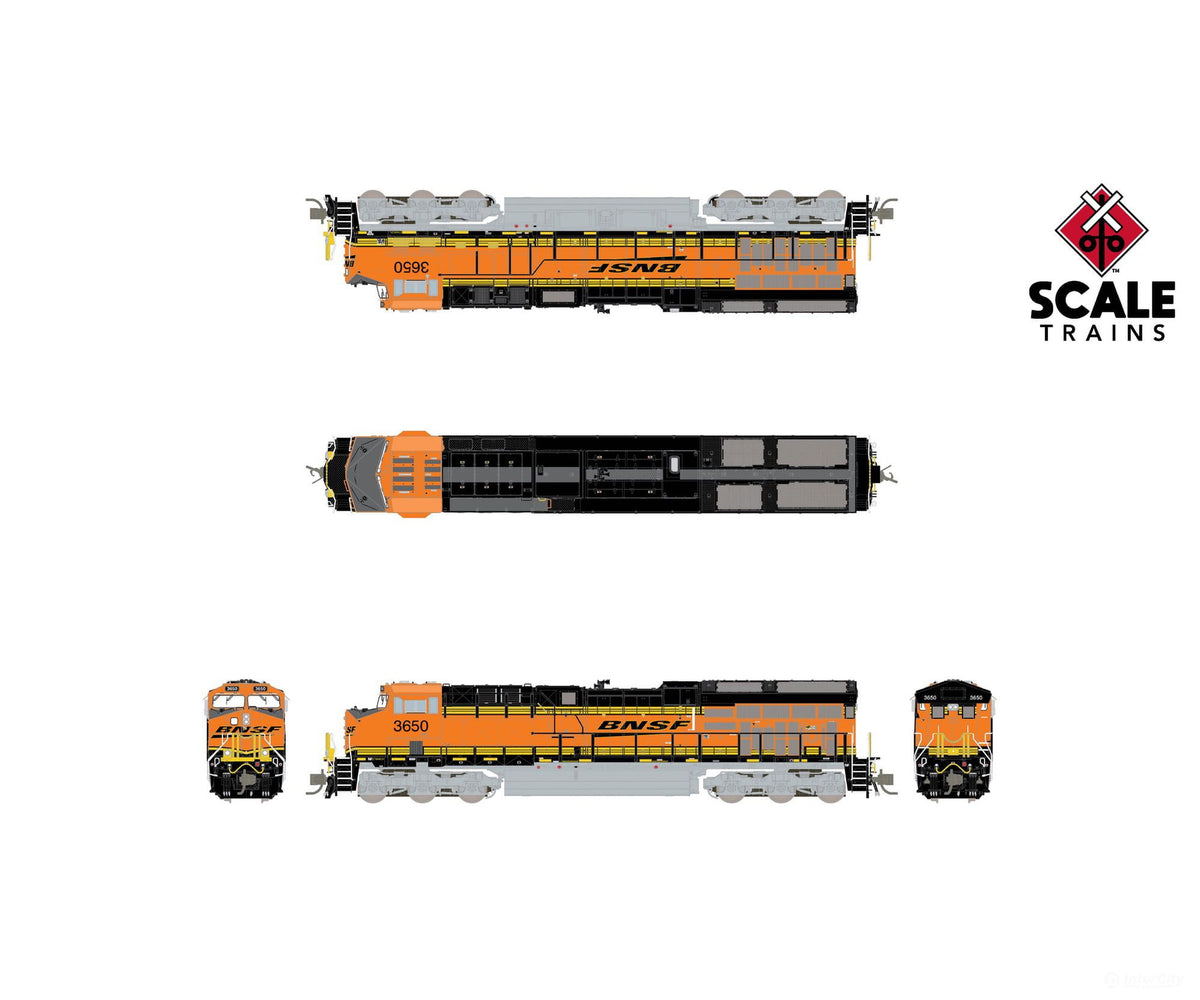 ScaleTrains SXT42498 Rivet Counter N Scale GE ET44C6H BNSF/Heritage III 3666 DCC & Sound Equipped - Locomotives
