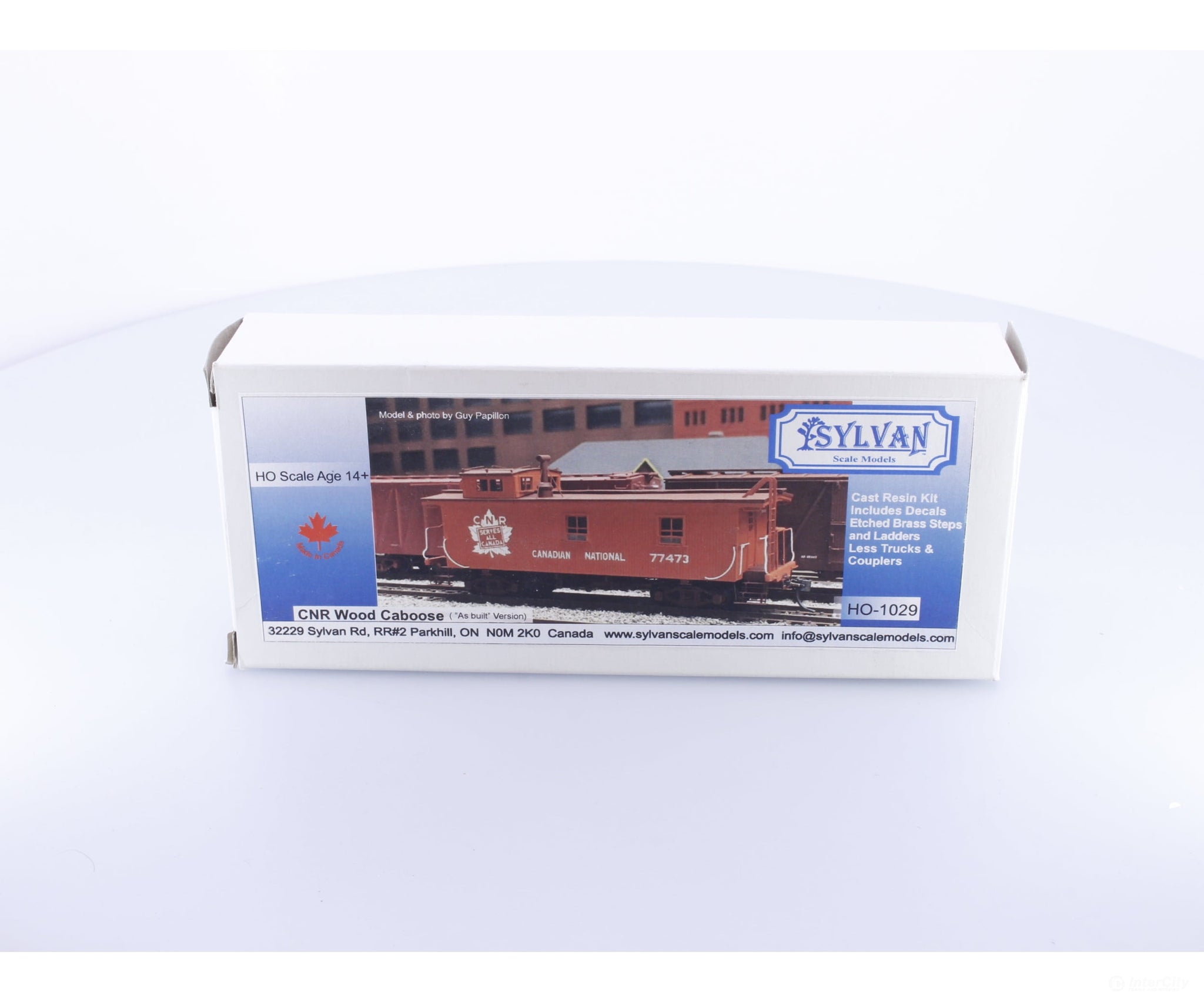 Sylvan Scale Models 1029 HO Wood Caboose Kit As Built Version Canadian National (CN) - Freight Cars