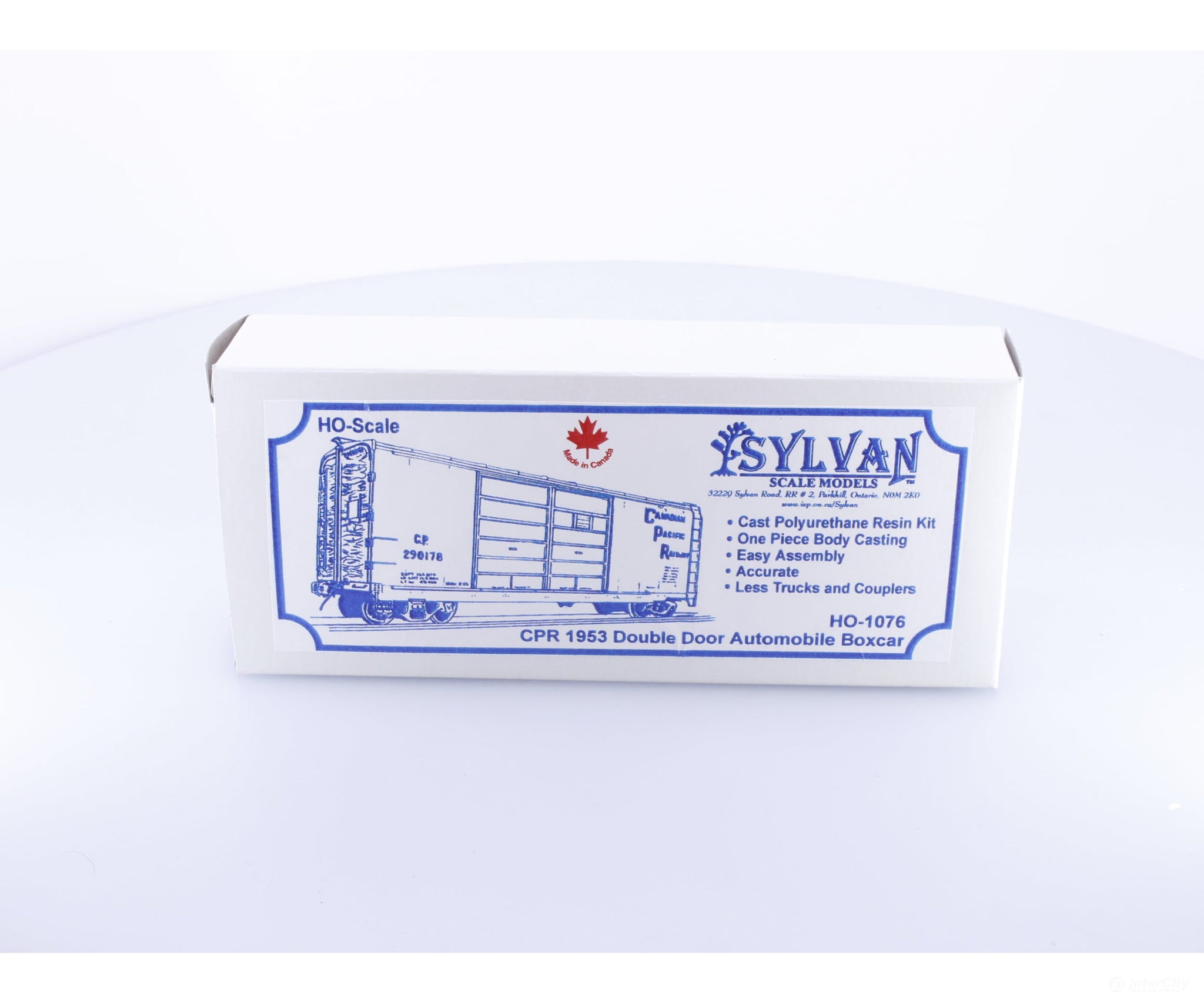 Sylvan Scale Models 1076 HO 1953 Double Door Automobile Boxcar Kit Canadian Pacific (CP) - Freight Cars