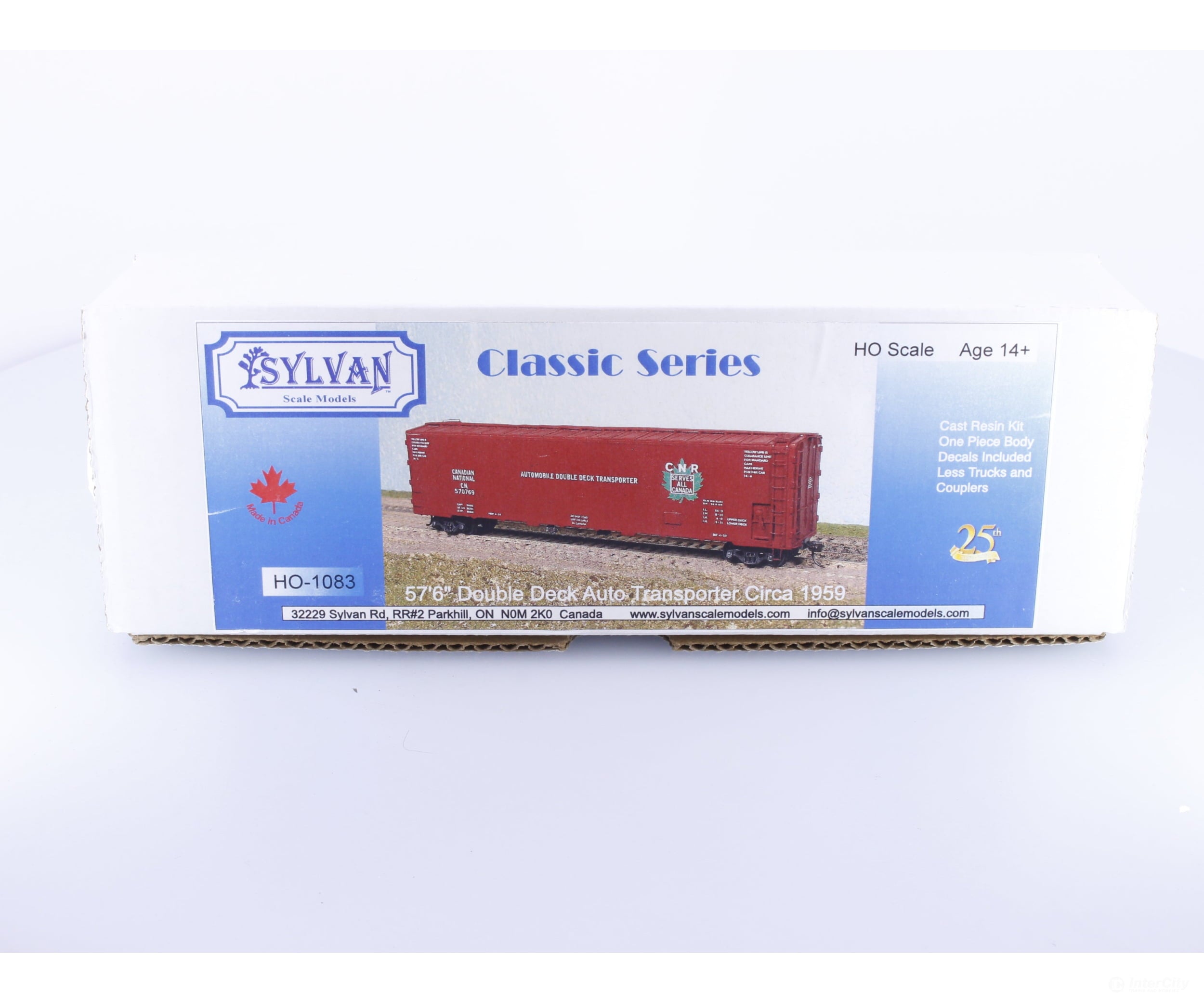 Sylvan Scale Models 1083 HO 57’6’ Double Deck Auto Transporter Kit Circa 1959 Canadian National (CN) - Freight Cars