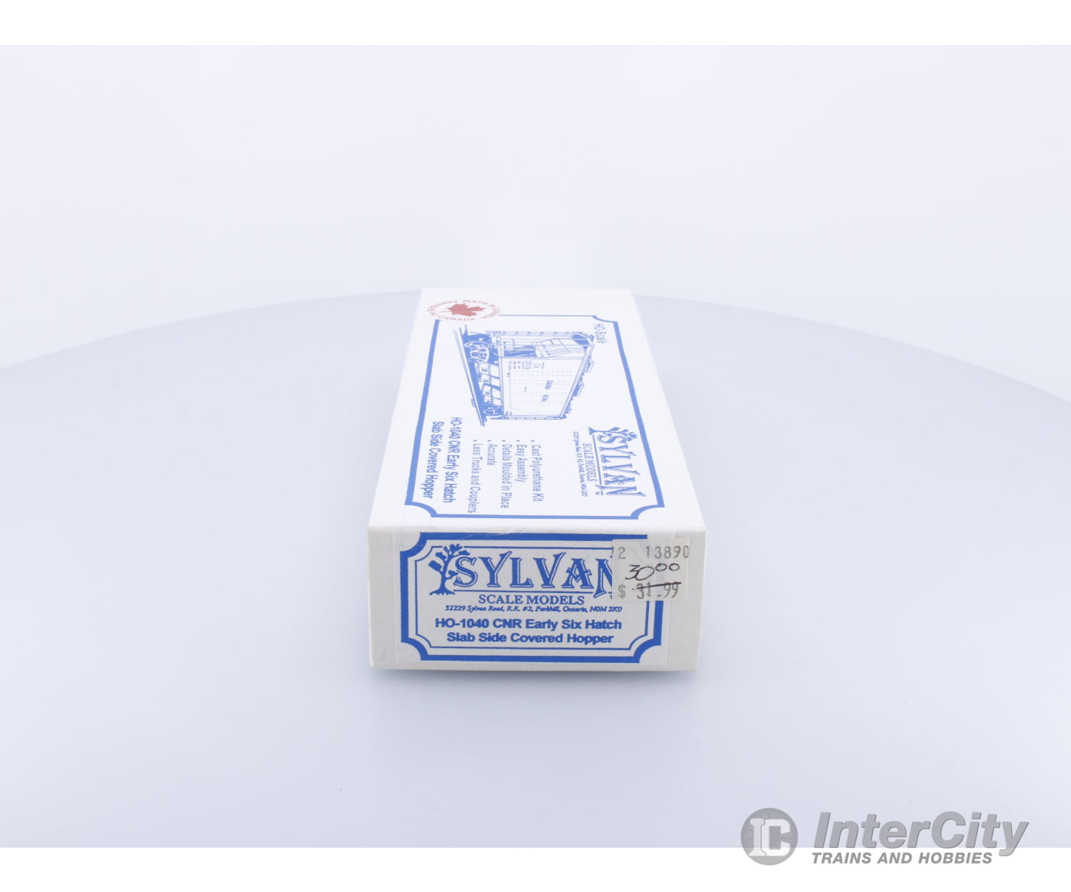 Sylvan Scale Models HO-1040 HO Early Six Hatch Slab Side Covered Hopper Kit Canadian National (CN) Freight Cars
