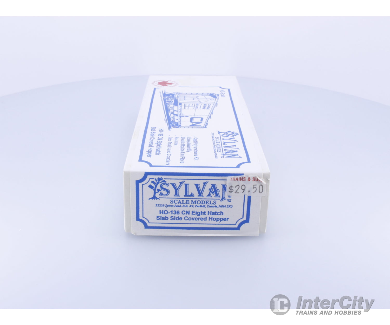 Sylvan Scale Models HO-136 HO Slab Side Covered Hopper Kit Canadian National (CN) Freight Cars