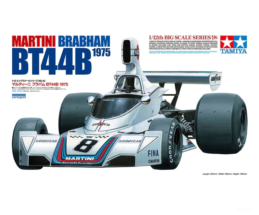 Tamiya 120421/12 Martini Brabham Bt44B 1975 Plastic Model Collectibles