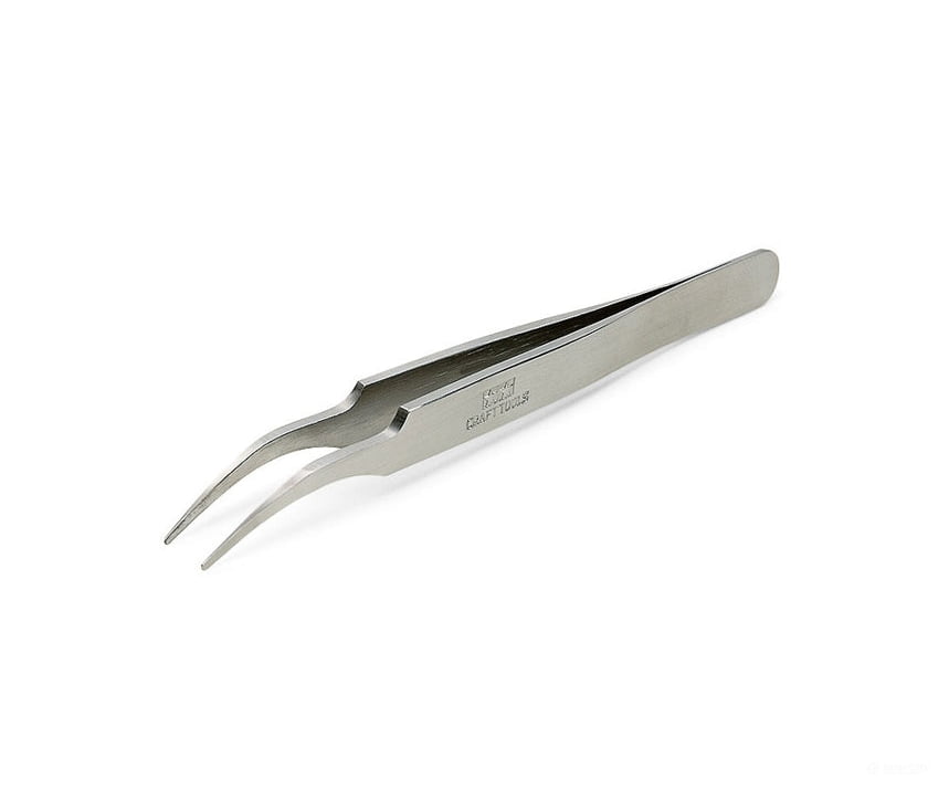 Tamiya 74108 Hg Angled Tweezers Round Tip Tools