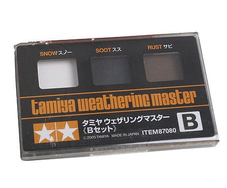 Tamiya 87080 Weathering Master B Set (Snow/Soot/Rust) Tools