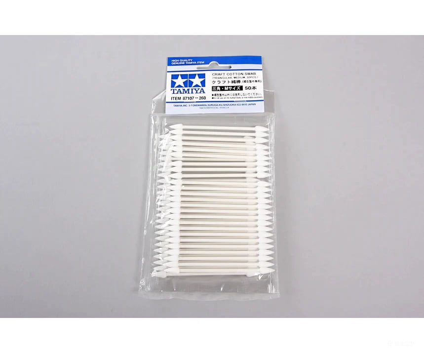 Tamiya 87107 Craft Cotton Swab - Medium Triagle 50/Pack Tools
