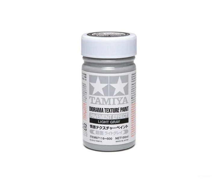 Tamiya 87116Diorama Texture Paint Pavement Effect Light Gray (100Ml)