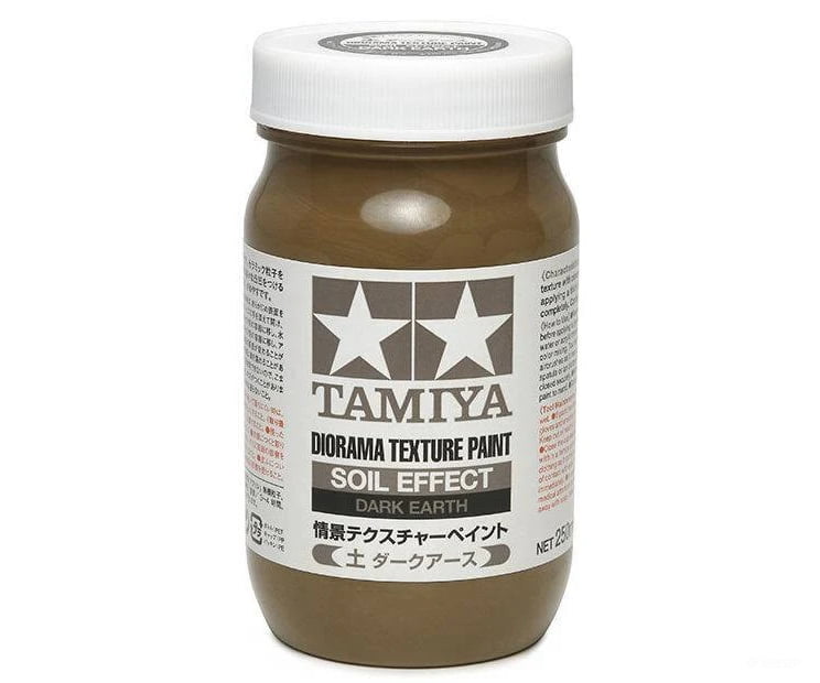 Tamiya 87121 Diorama Texture Paint - Dark Earth Soil Effect 250Ml