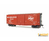 Tangent 26032-01 HO Milwaukee Road (MILW) Delivery 3-1961 w/ Superior Door 40′ PS-1 9′ Door Boxcar - Freight Cars