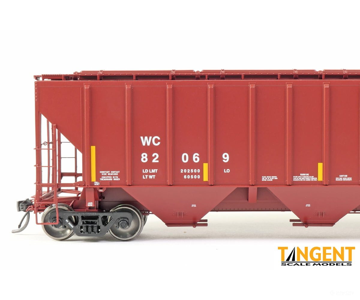 Tangent HO 21031-03 Canadian National (CN) “Ex-WC Conspicuity 2008+” PS4427 “High Side” Covered Hopper #82111 - Freight